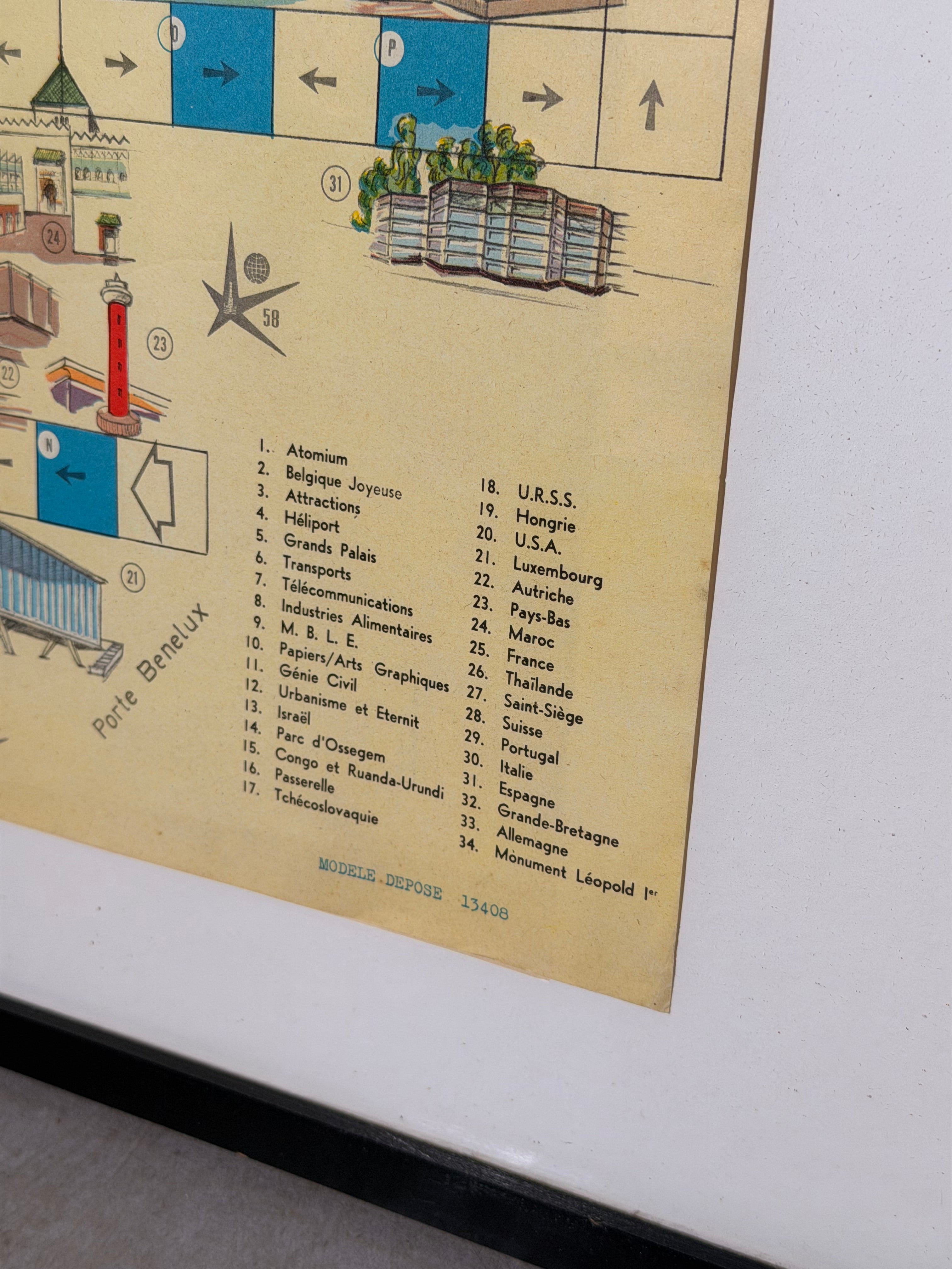 Original Expo 58 Brussels World’s Fair Illustrated Map