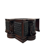 Antique Mahogany Lion Bar