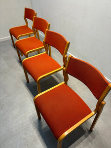 Set of four Danish design chairs “Kvist”