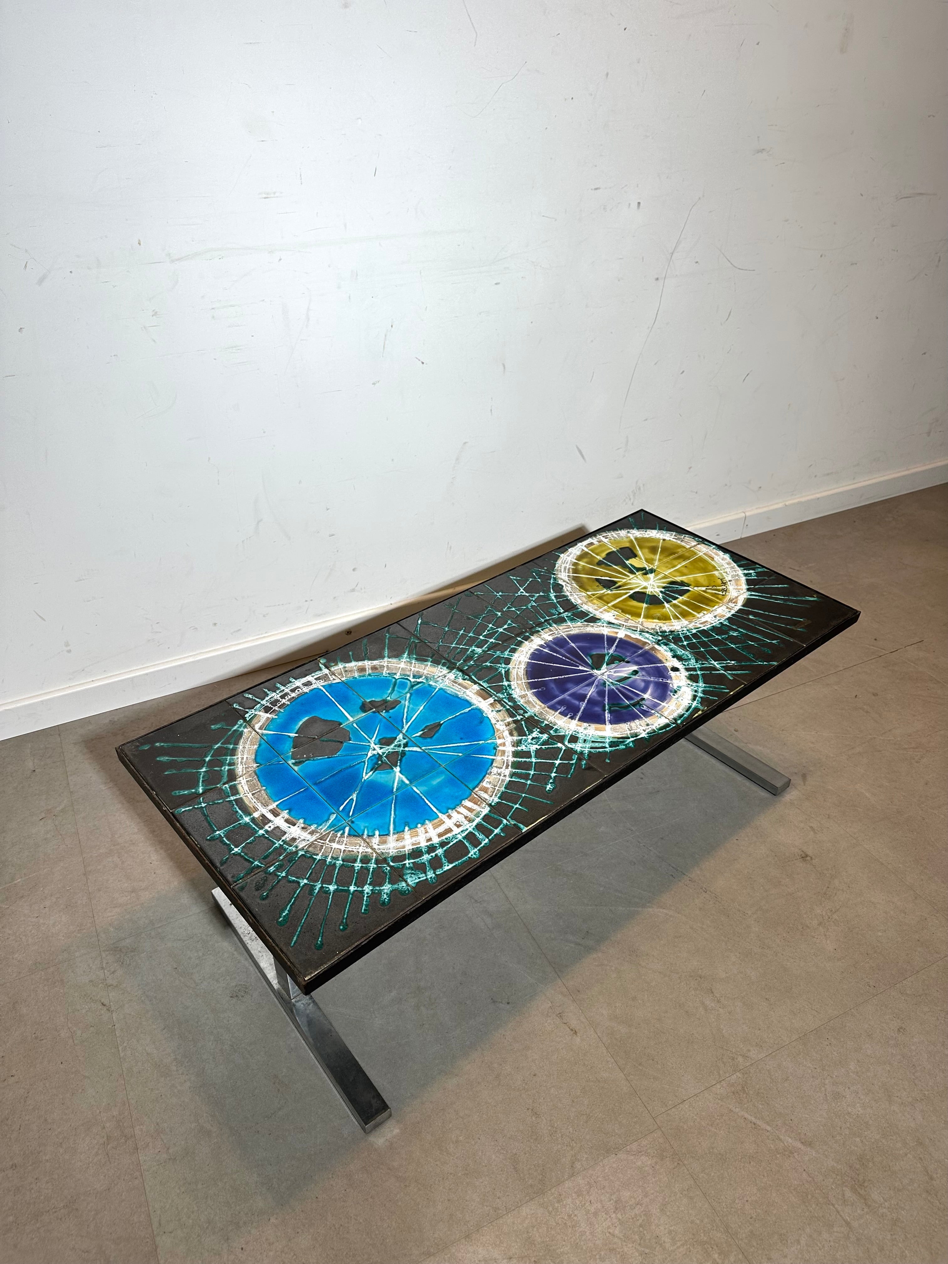Belgian Ceramic Tile Coffee Table by Belarti