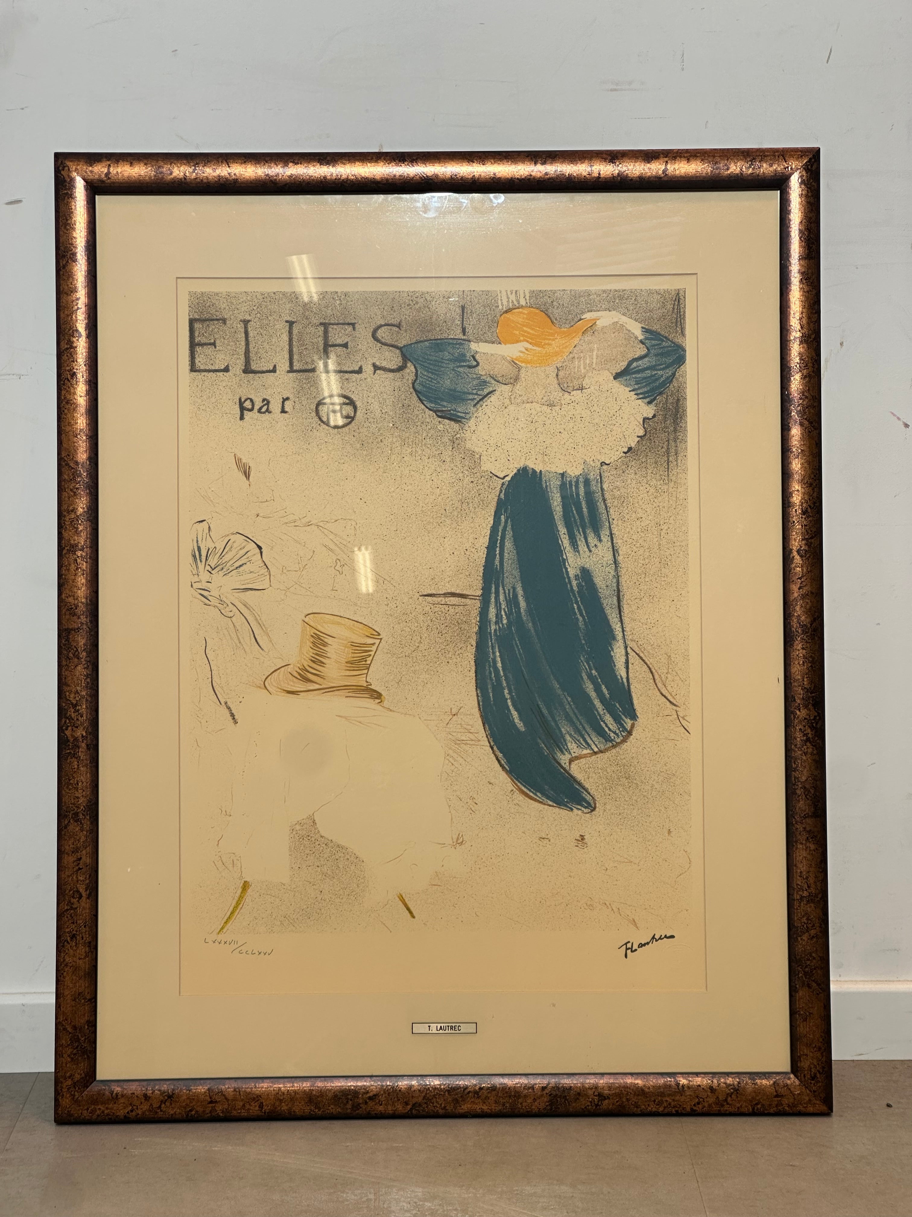 Henri de Toulouse-Lautrec – “Elles” ingelijste litho