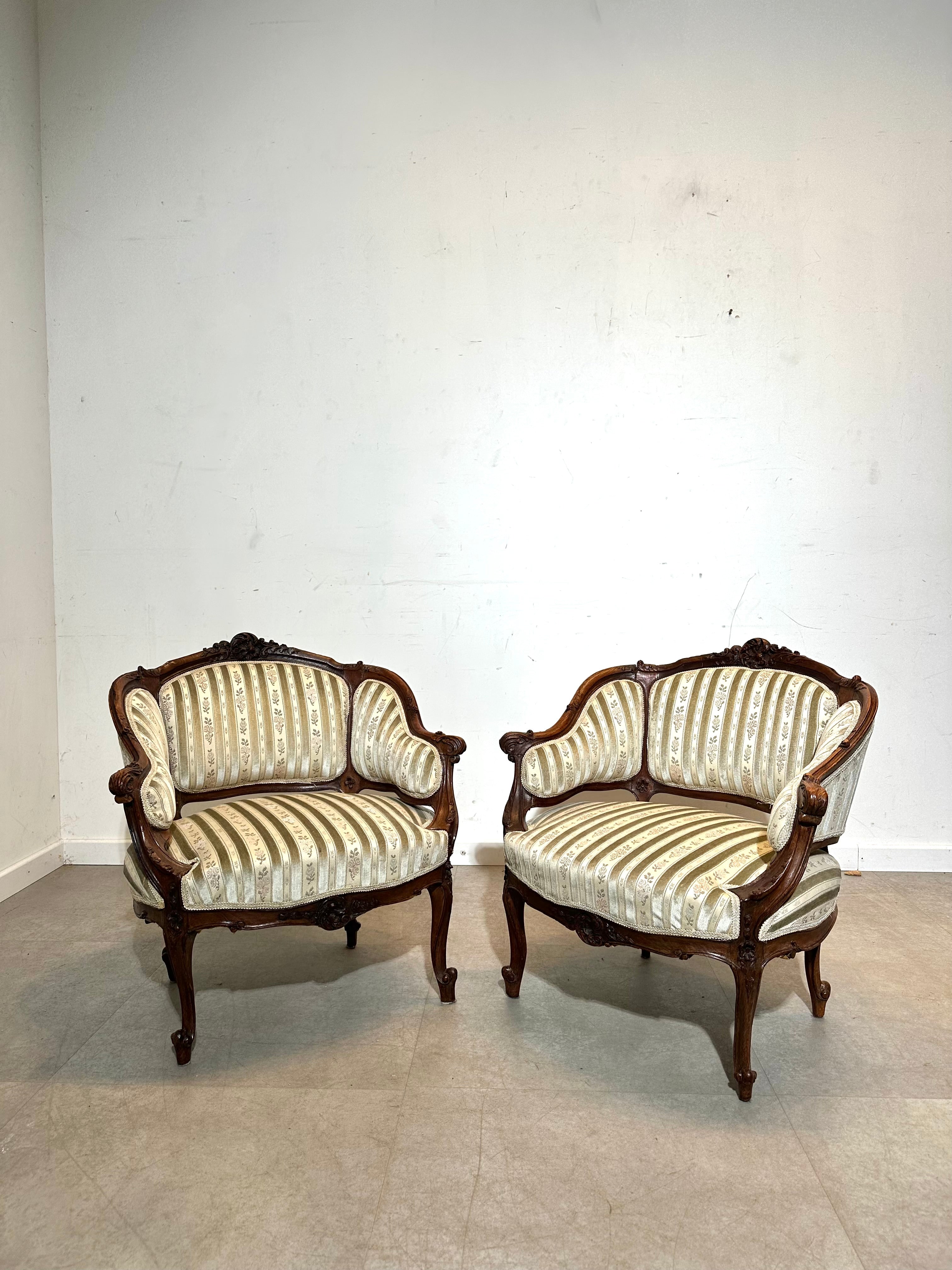 Antique Rococo Style small Armchair