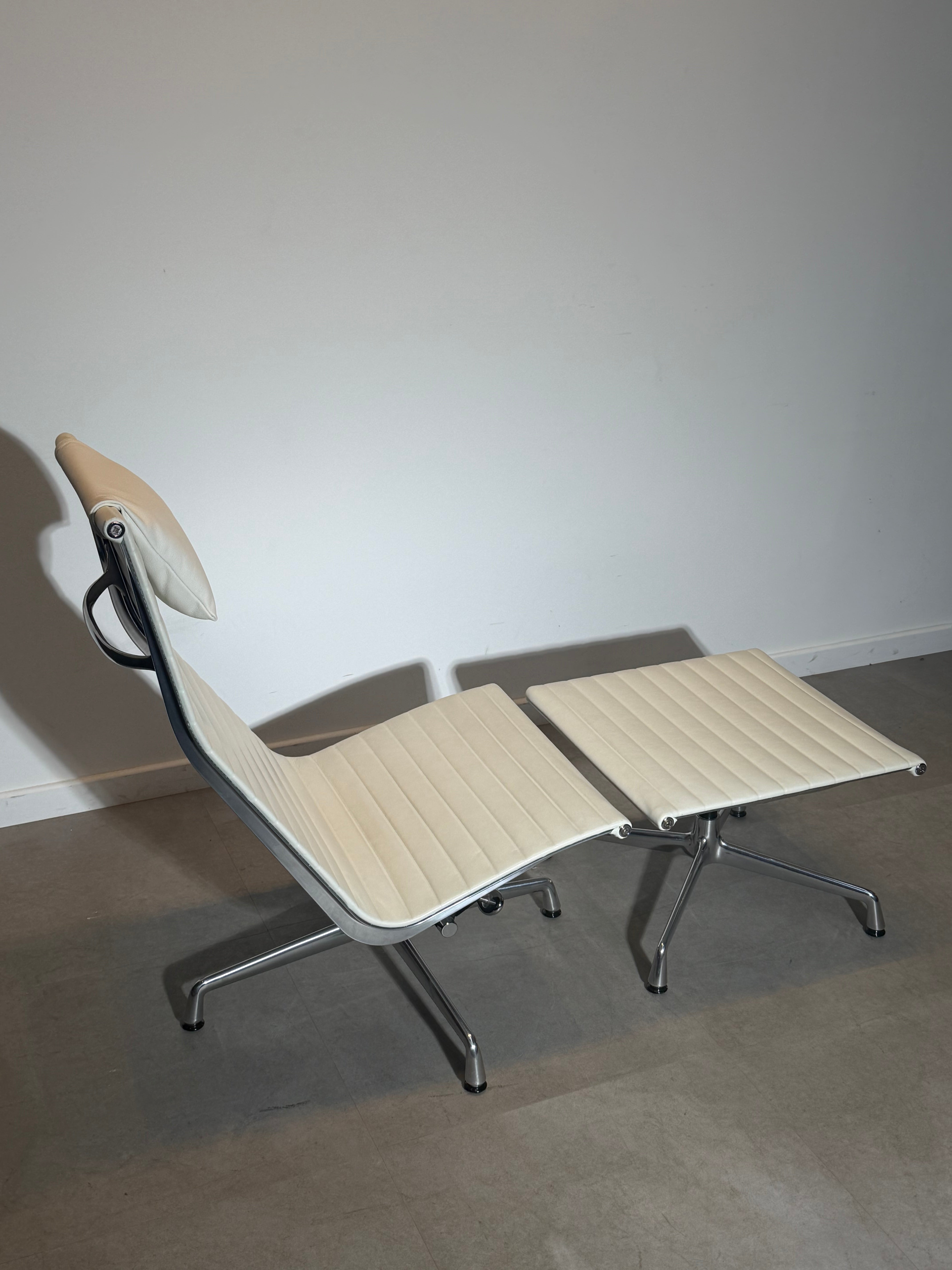 Vitra EA 116 Armless Lounge Chair & EA 125 Ottoman by Charles & Ray Eames