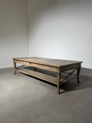 RR Interiors Solid Oak Coffee Table with Drawer & Lower Shelf