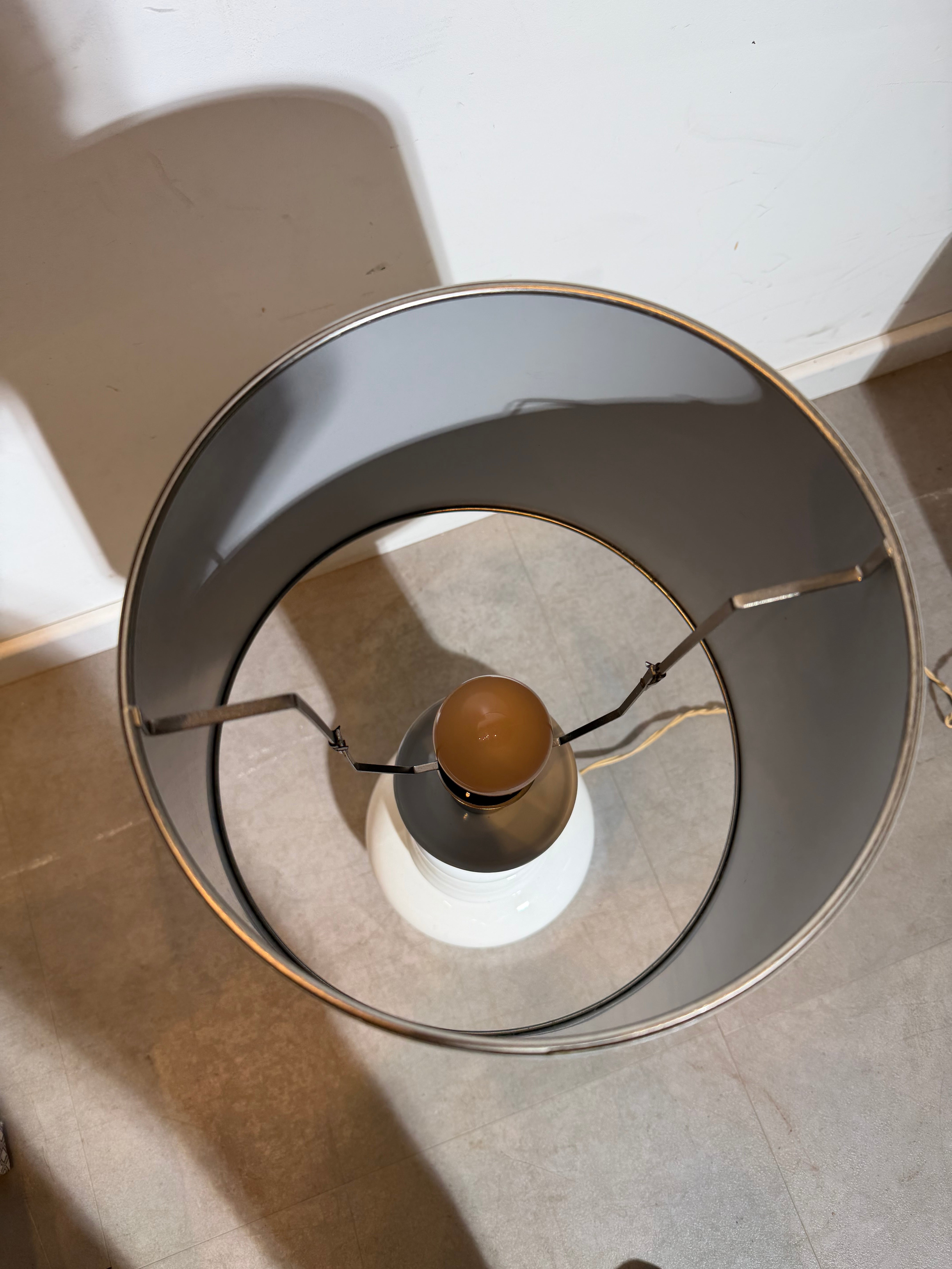 Vintage Table Lamp with Chrome Shade