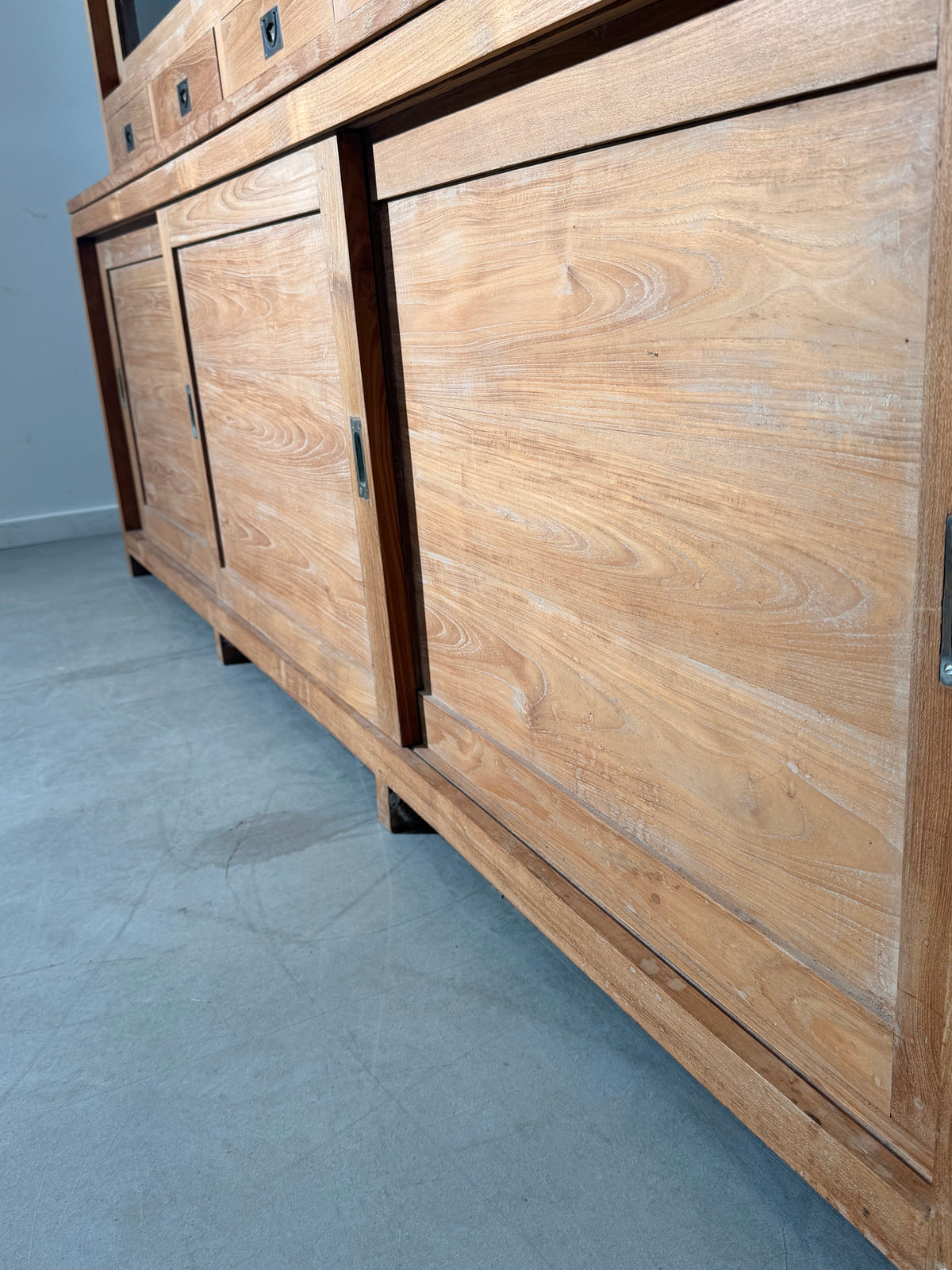Large Teak Display & Storage Cabinet
