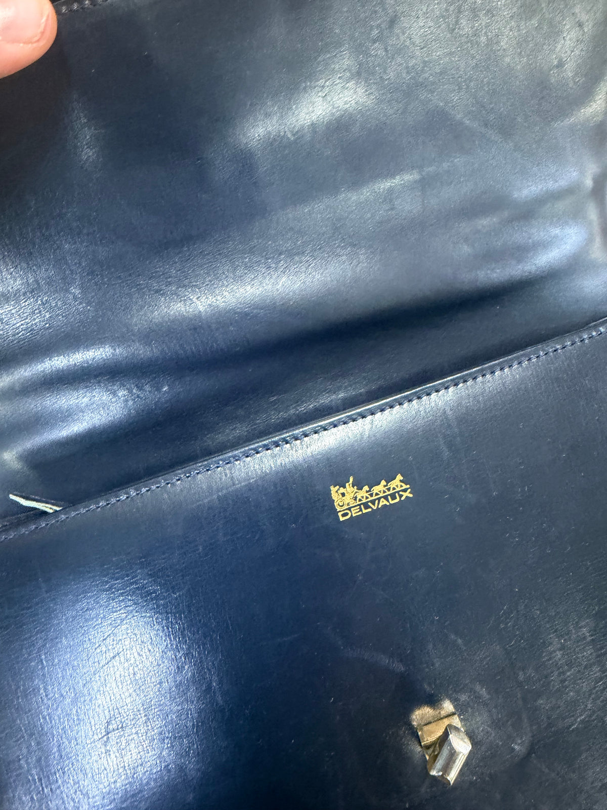 Delvaux Vintage Navy Blue