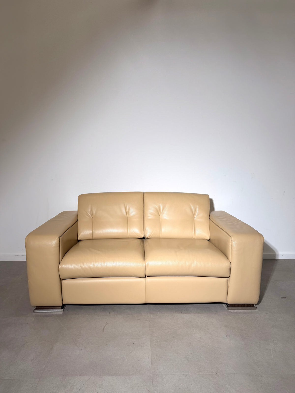 Italian Leather Two-Seater Sofa