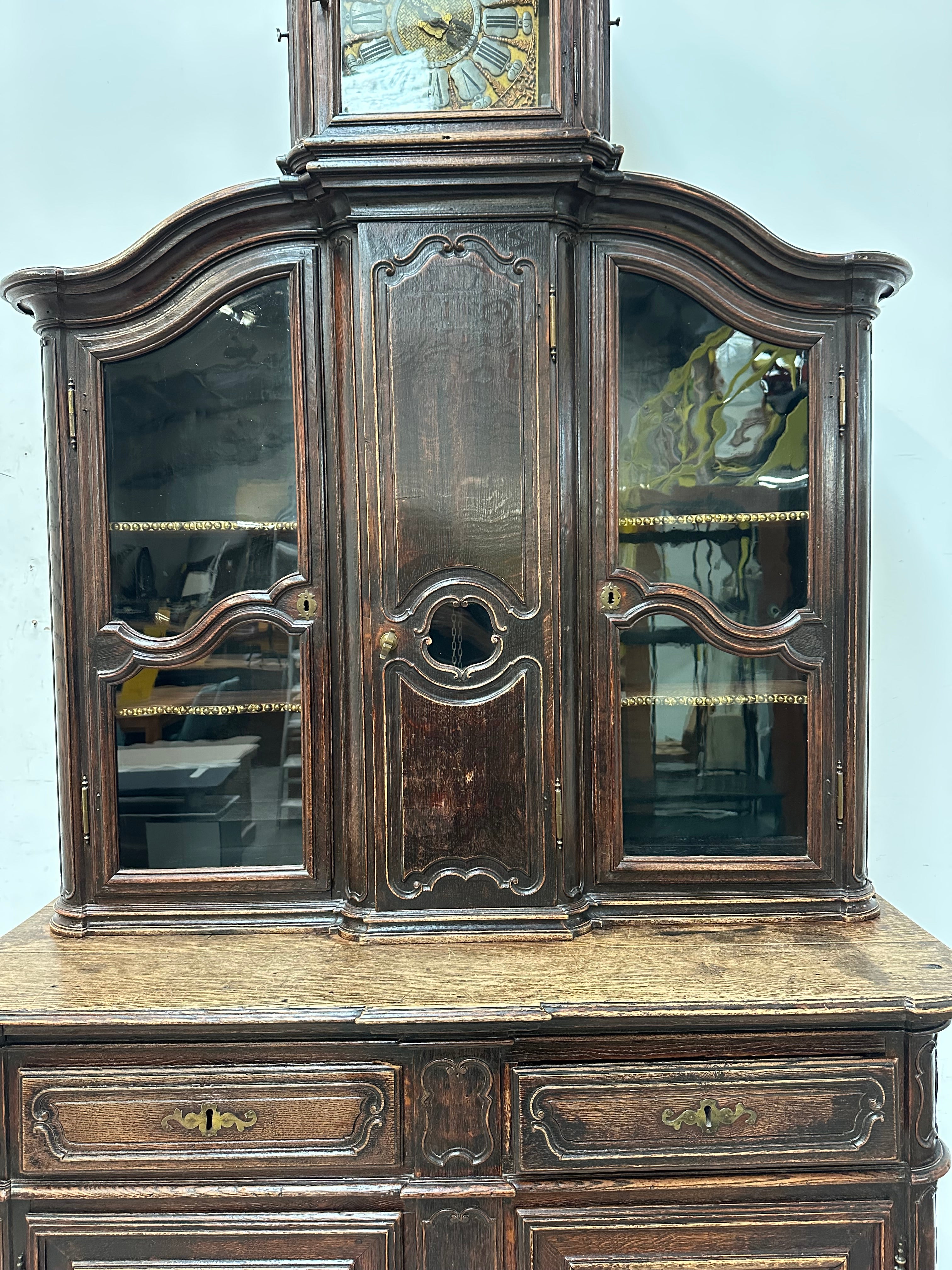 Antique French Cabinet With Clock