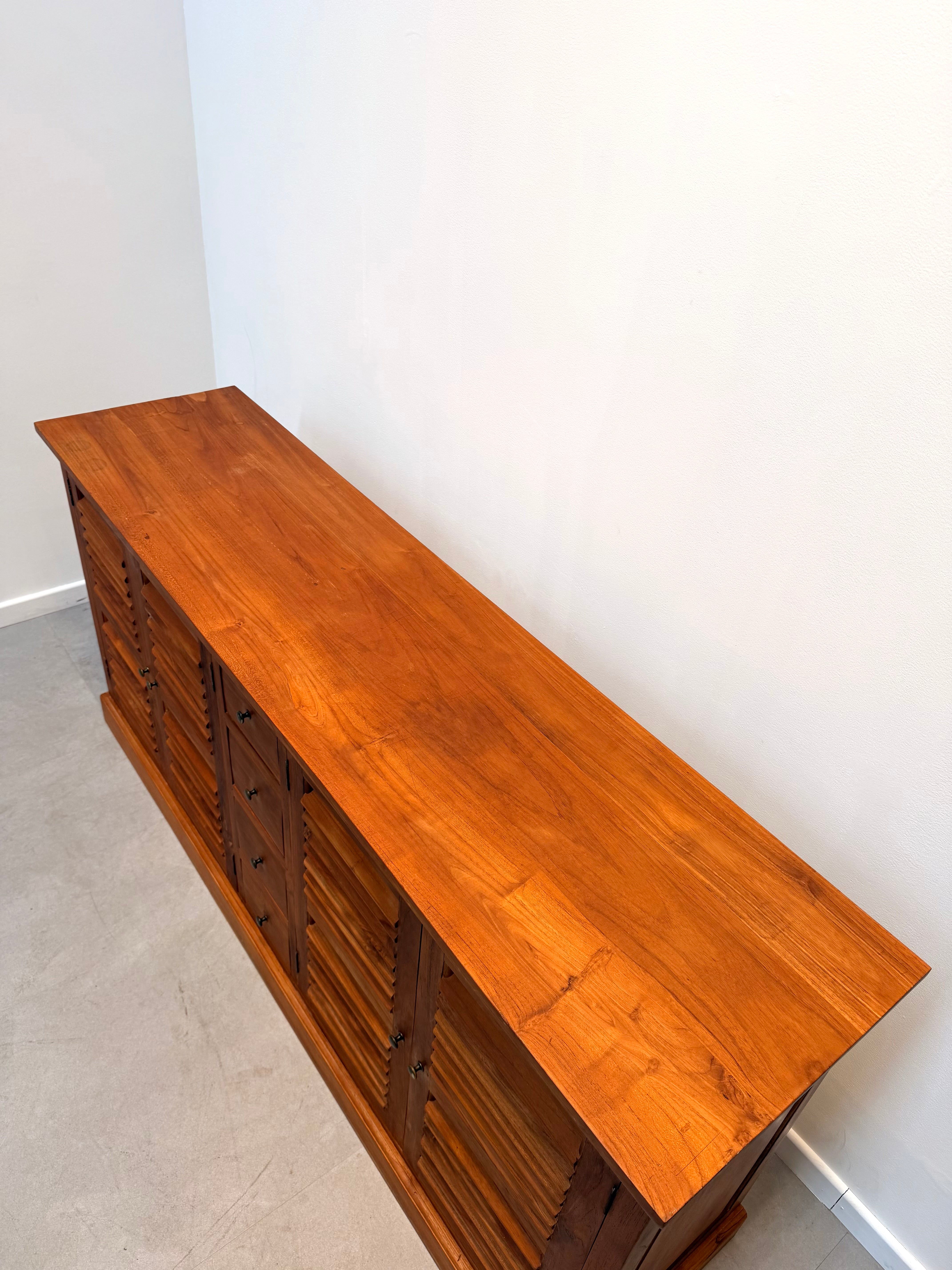 Teak Sideboard with Louvered Doors