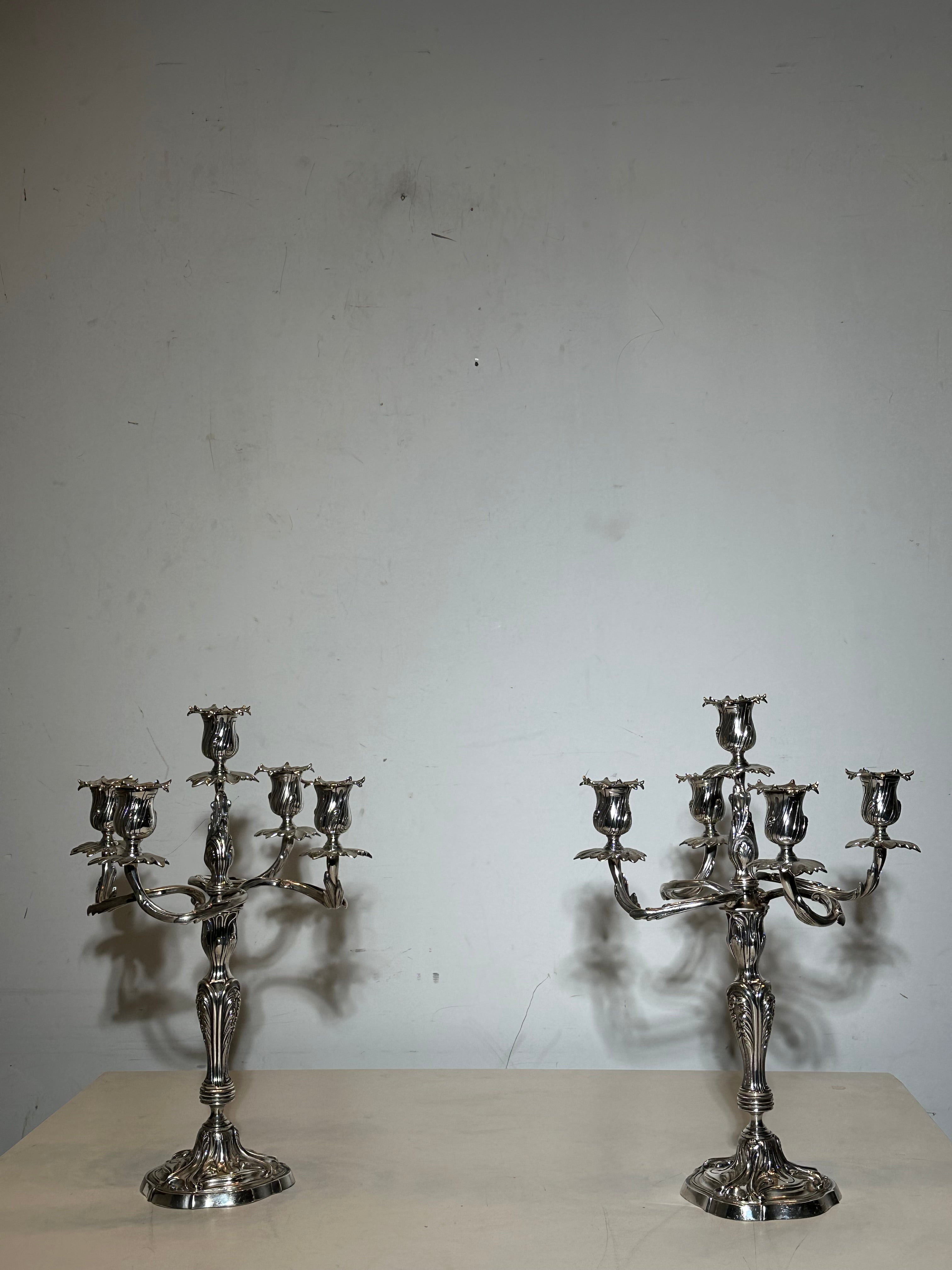 Verzilverde kandelaars Atrb Wiskemann