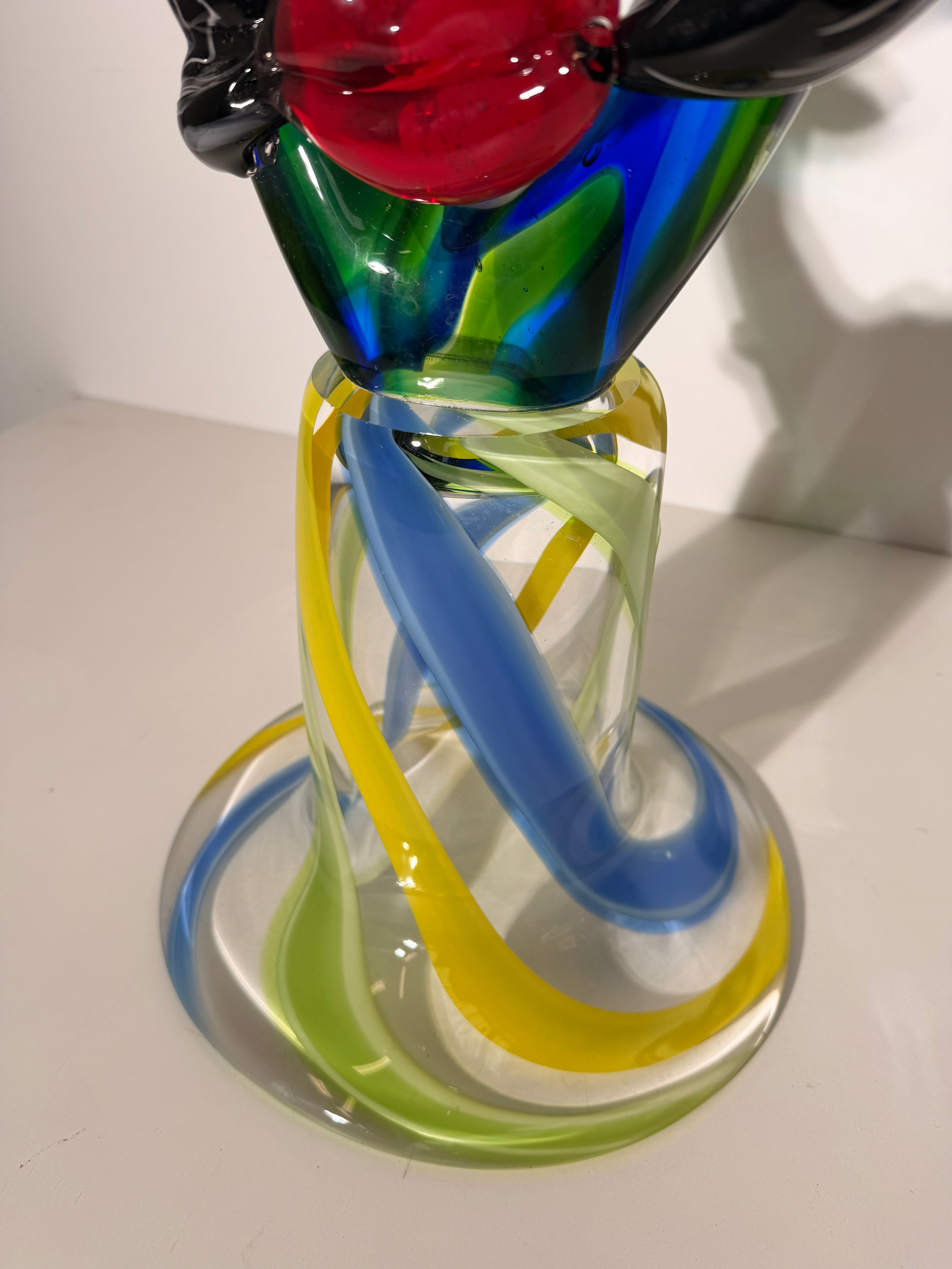 Murano Style Art Glass Totem Sculpture