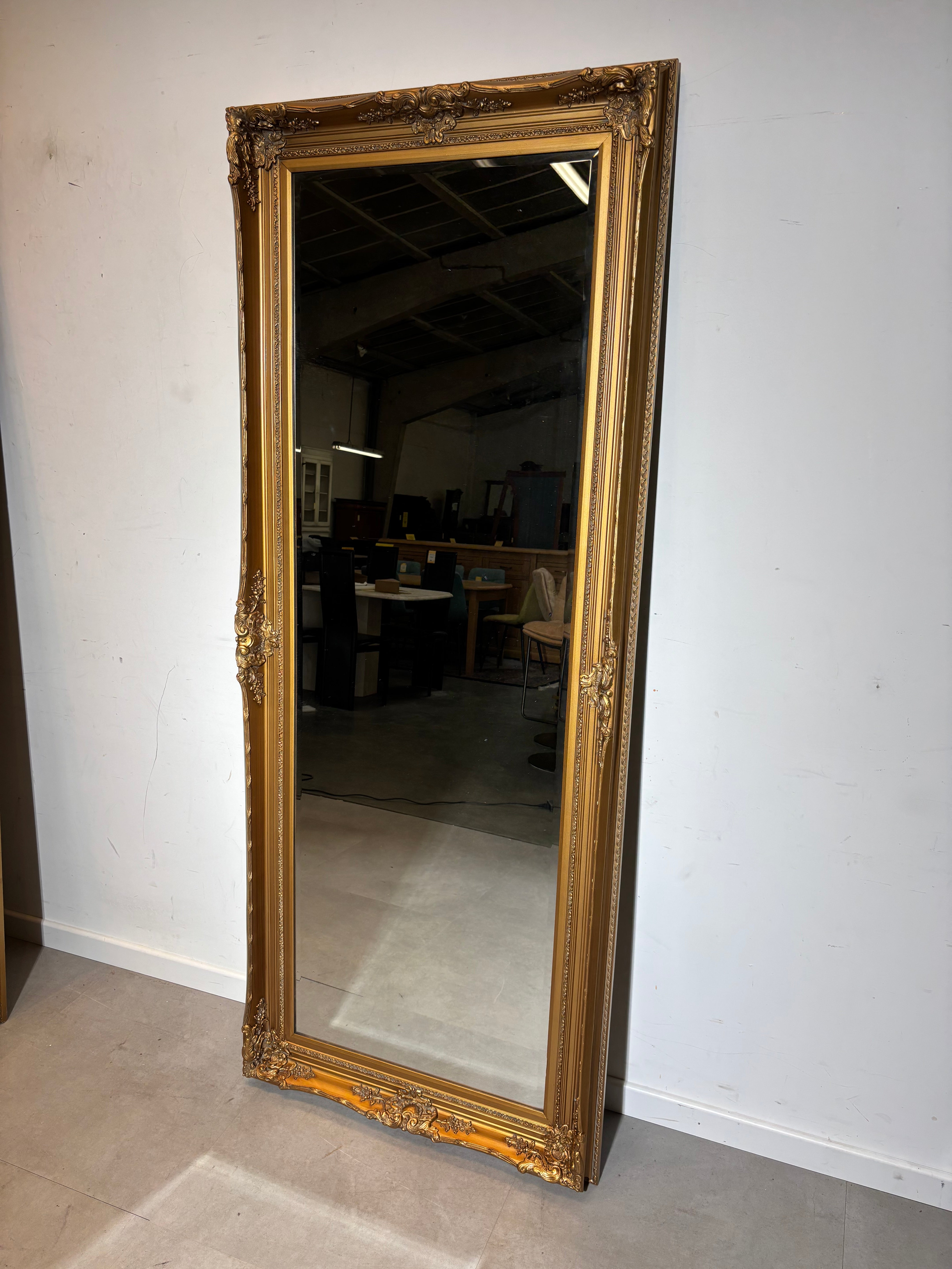 Gouden spiegel 83 x 202