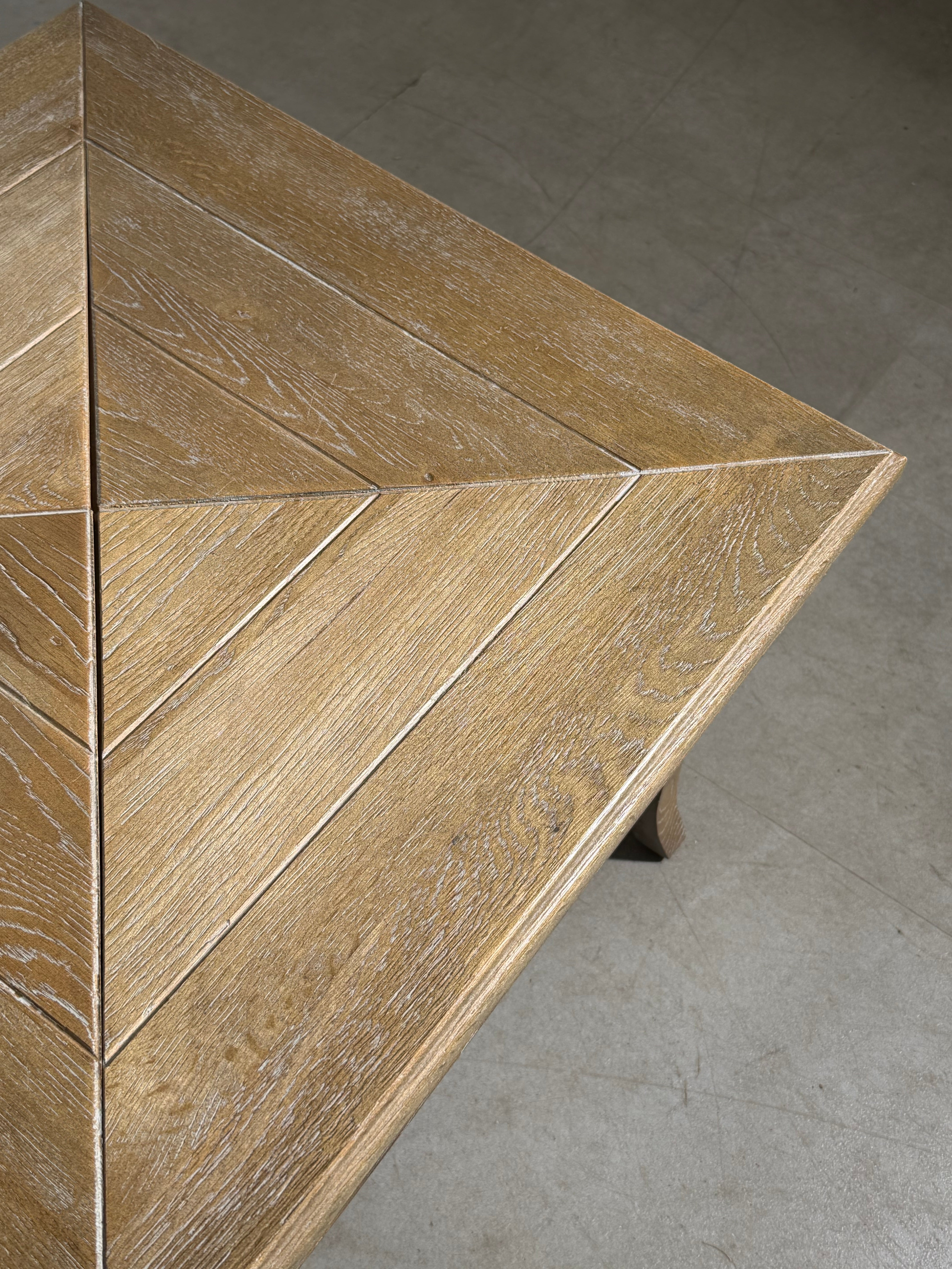 RR Interiors Solid Oak Side Table with Drawer & Lower Shelf