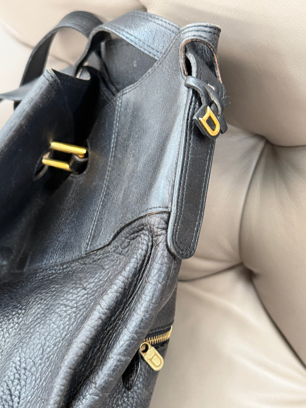 Delvaux Faust Black Leather Bag – Vintage