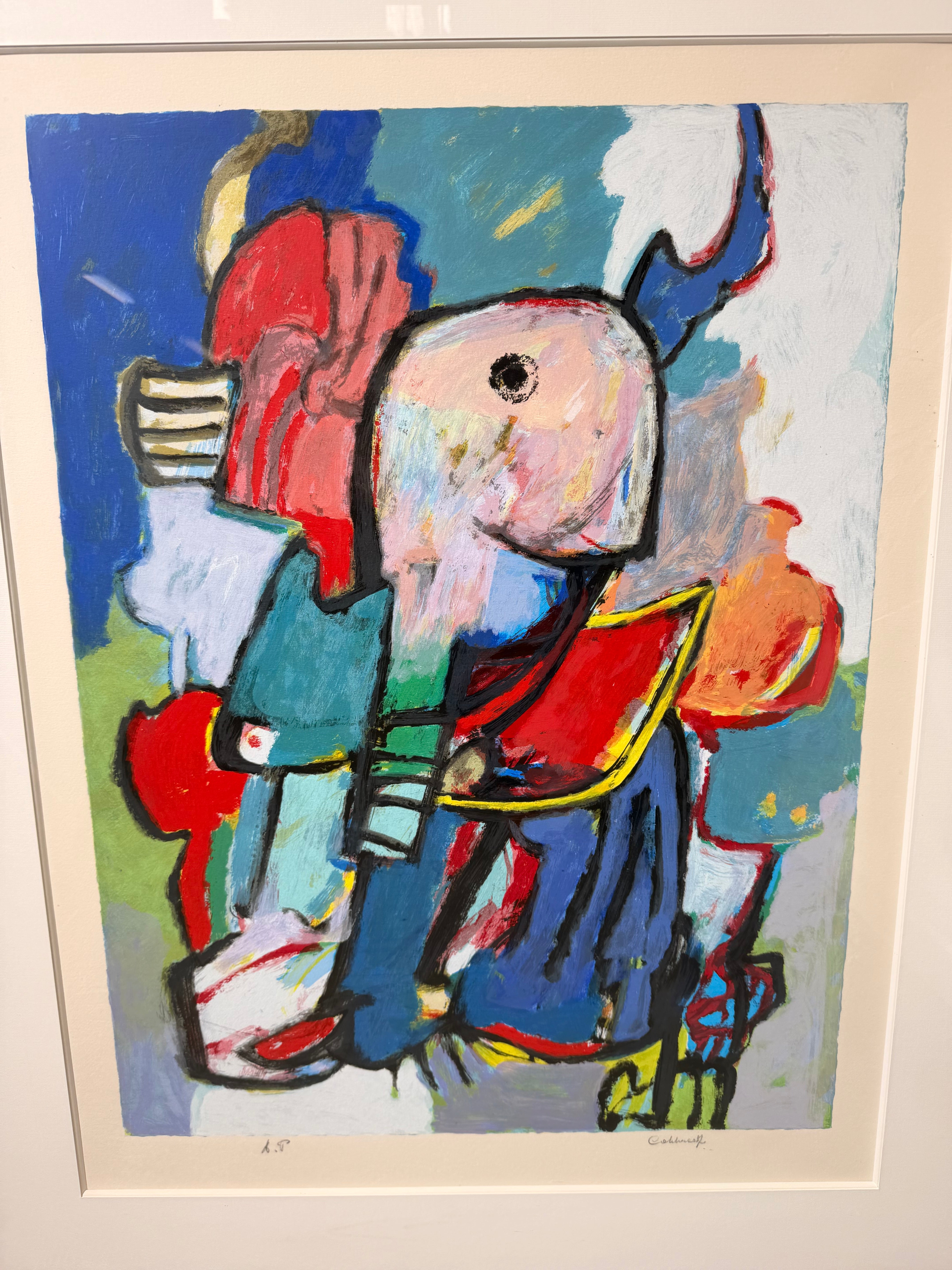 Jan Cobbaert Abstract Composition – Signed Limited Edition Lithograph