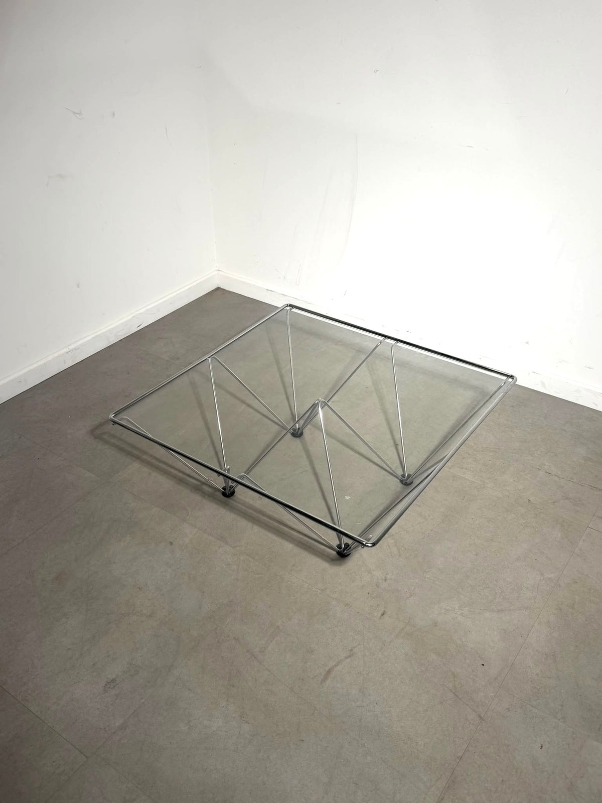 Chrome & Glass Geometric Coffee Table