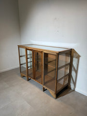 1930’s Wooden Shop Display Cabinet with Glass Panels