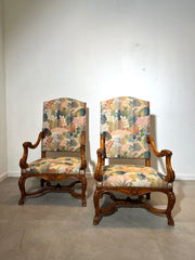 Antique Louis XV Handcarved Armchair