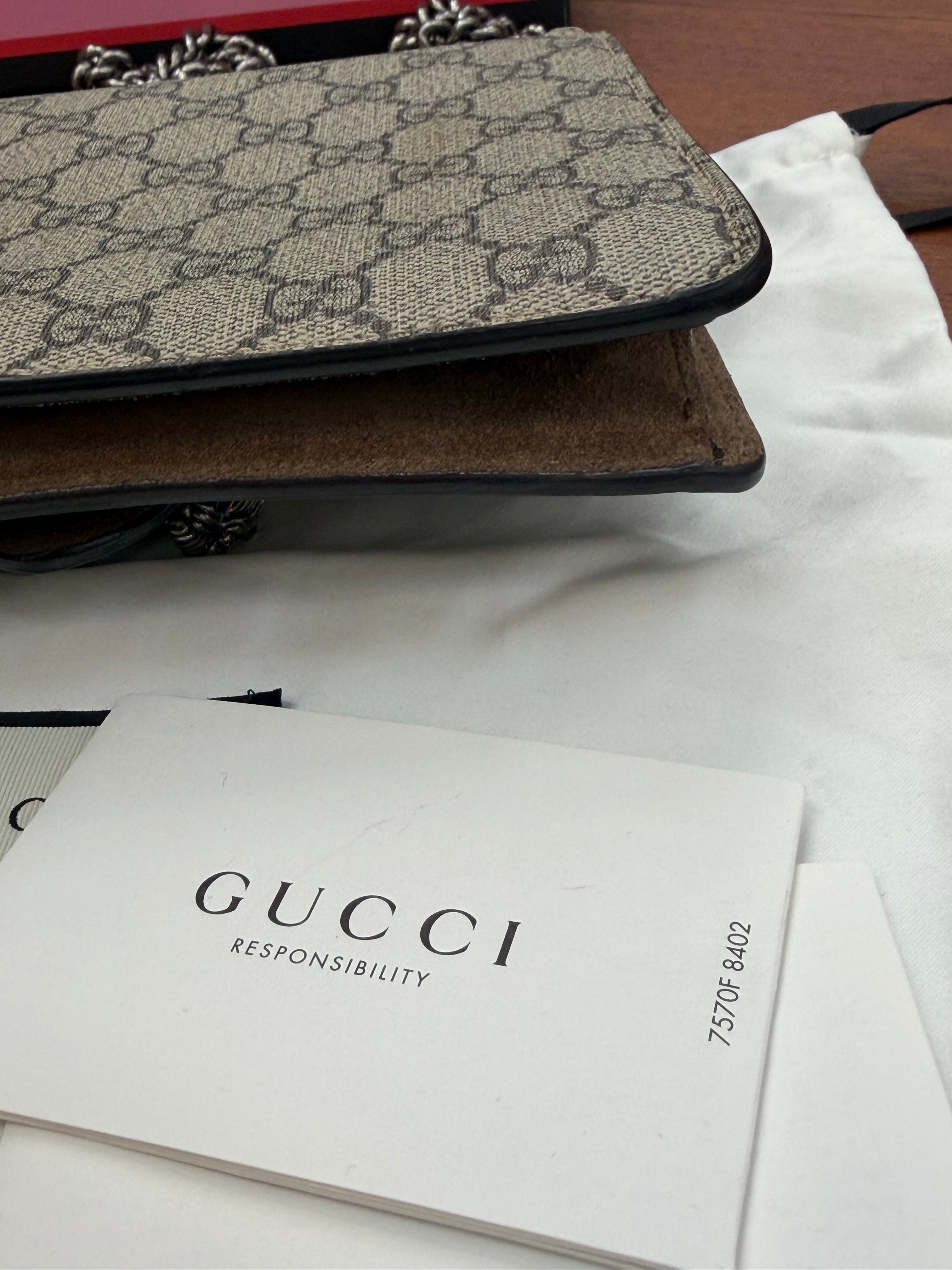 Gucci Dionysus GG Supreme Crossbody Bag – Complete Set