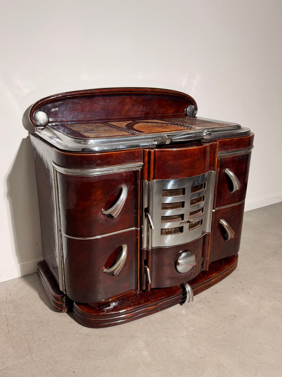 Fobrux 4839 Art Deco Enamel & Chrome Stove / Cooker