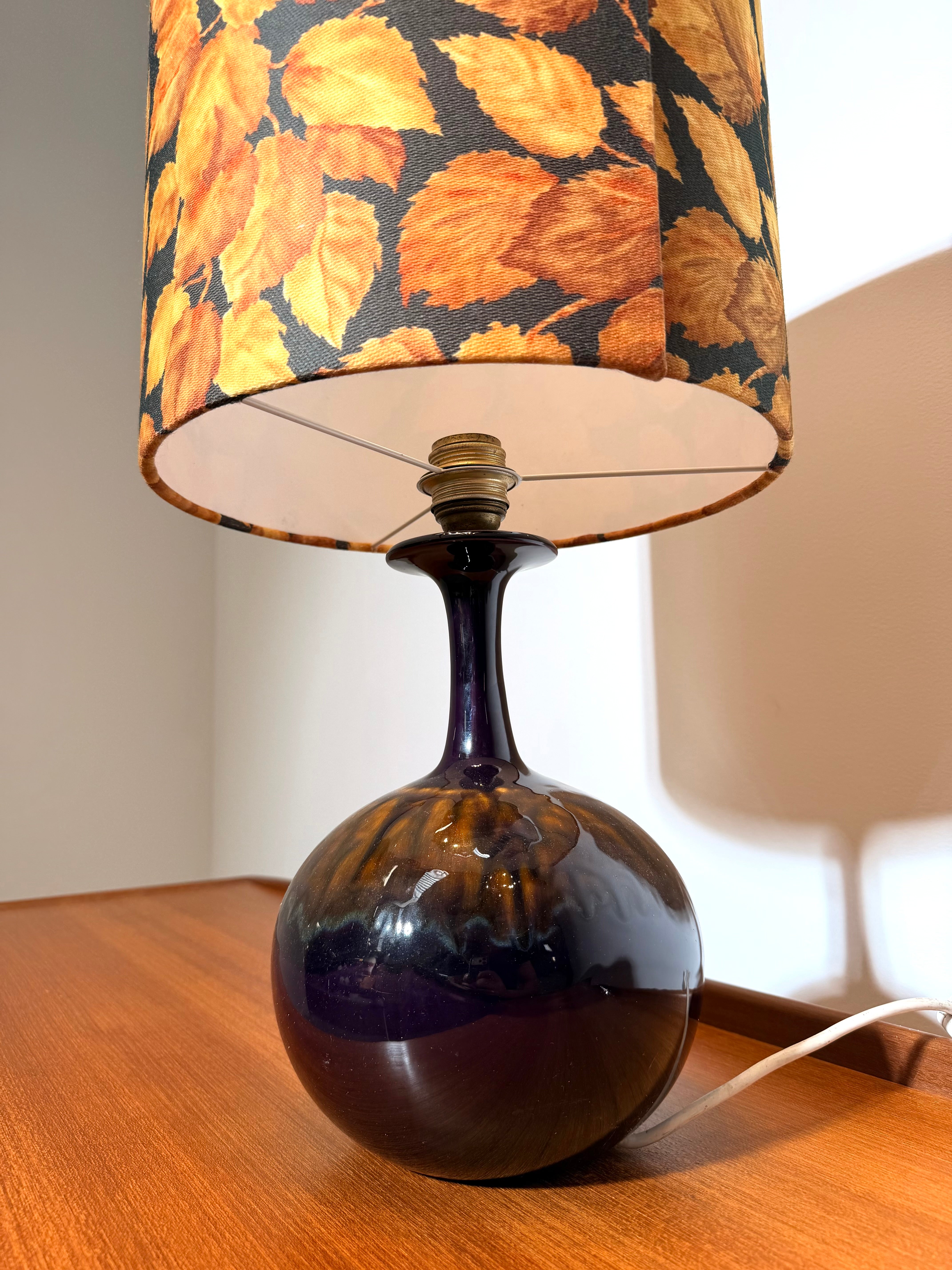 Rosenthal Studio-Line Vintage Table Lamp with Original Autumn Leaf Shade
