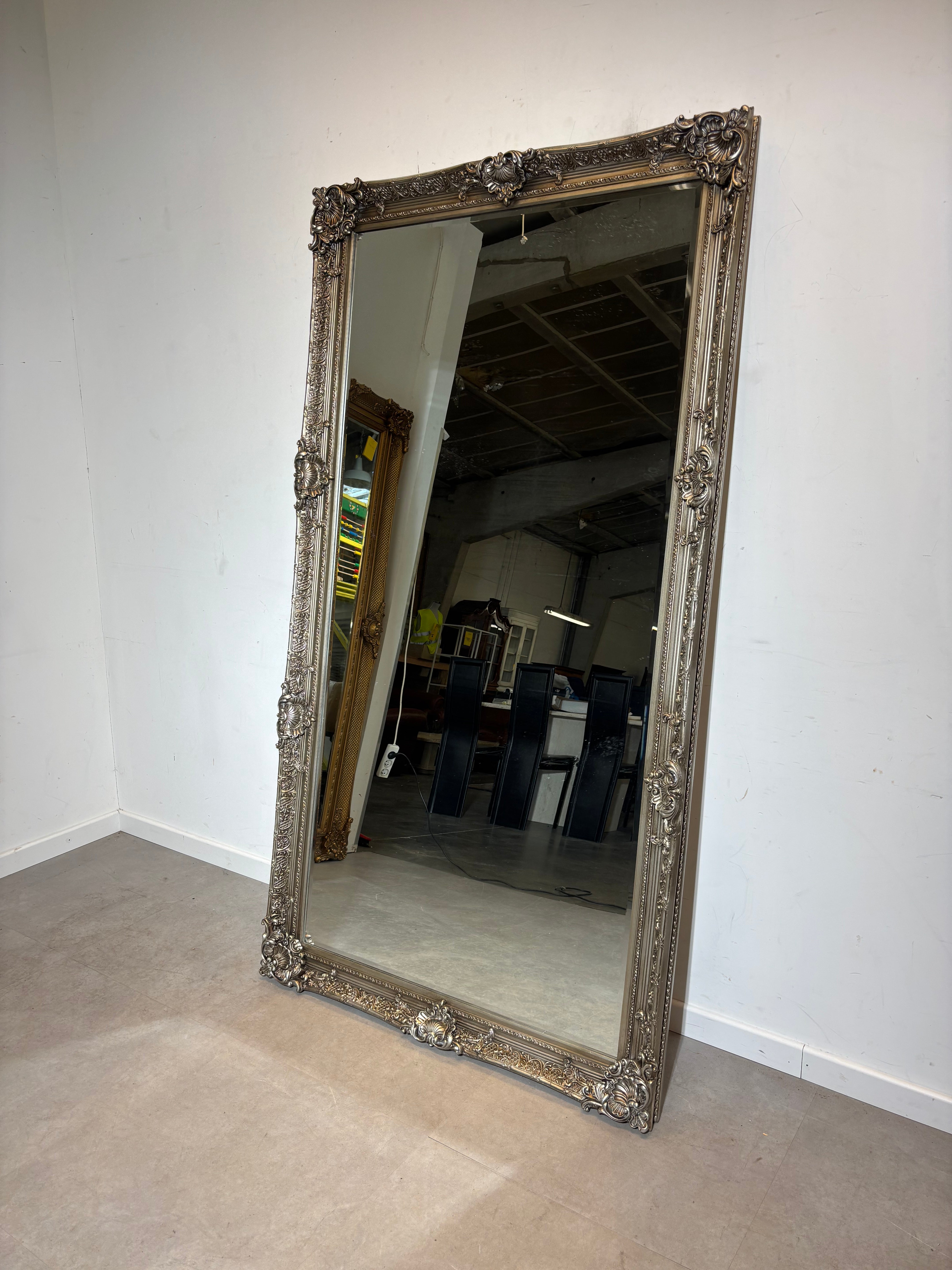 Zilveren spiegel 198 x 109 cm