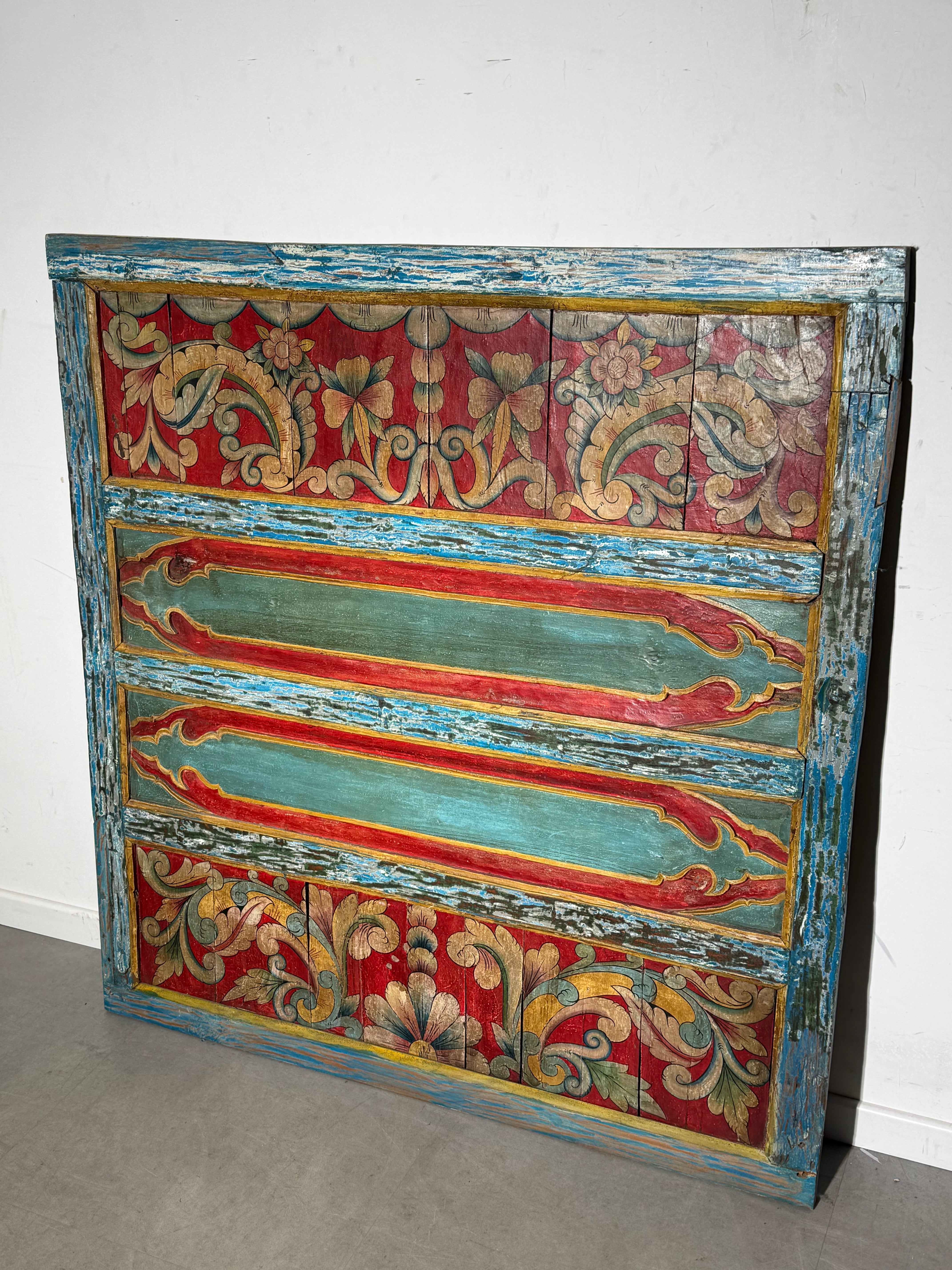 Hand-Painted Vintage Decorative Panel / Wall Art