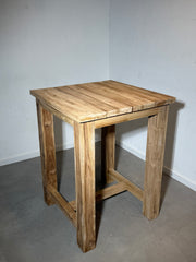 Solid Teak Outdoor Bar Table – 105 cm – New – 80 x 80 cm – Heavy Quality