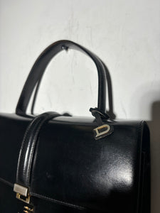 Delvaux black leather vintage bag