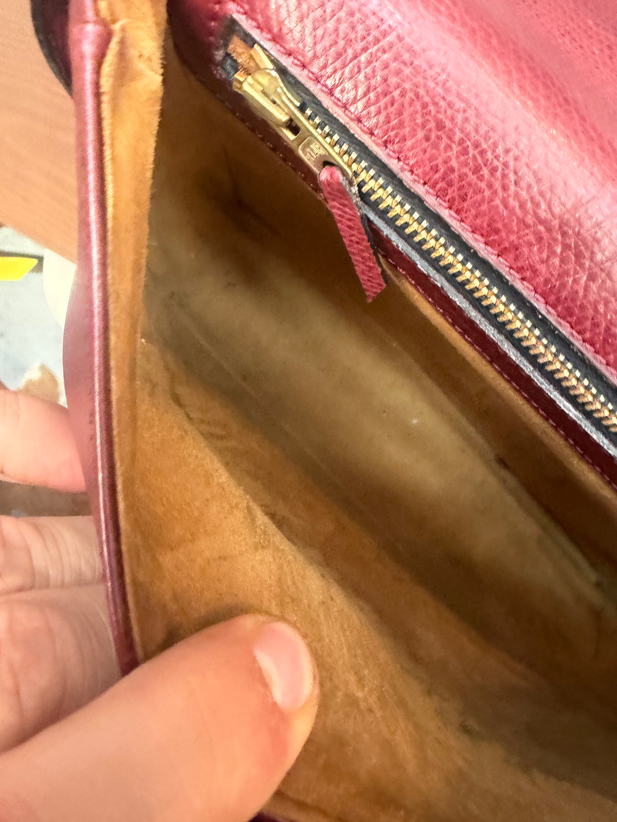 Delvaux Le Poirier Vintage Burgundy Leather Shoulder Bag