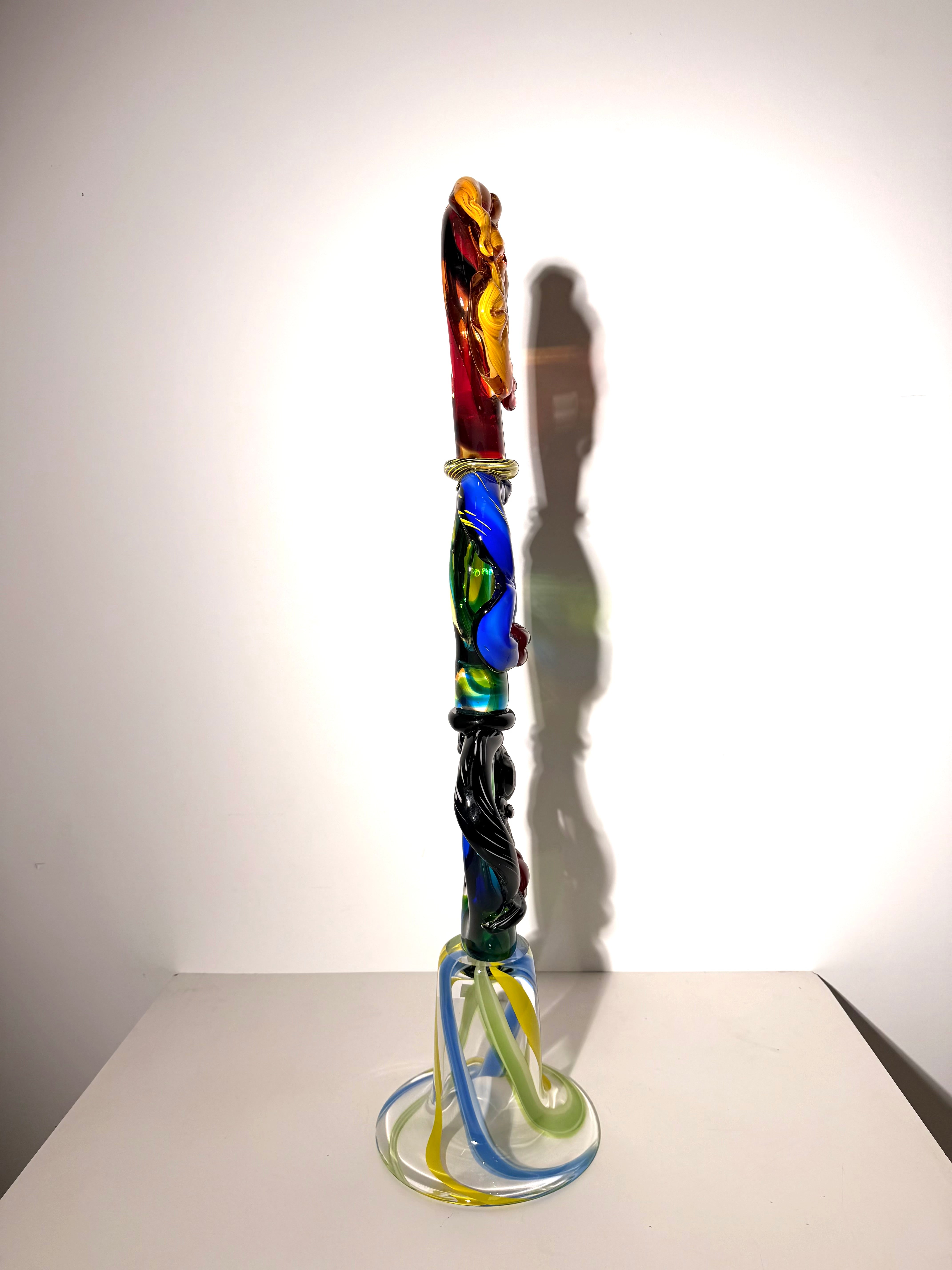 Murano Style Art Glass Totem Sculpture