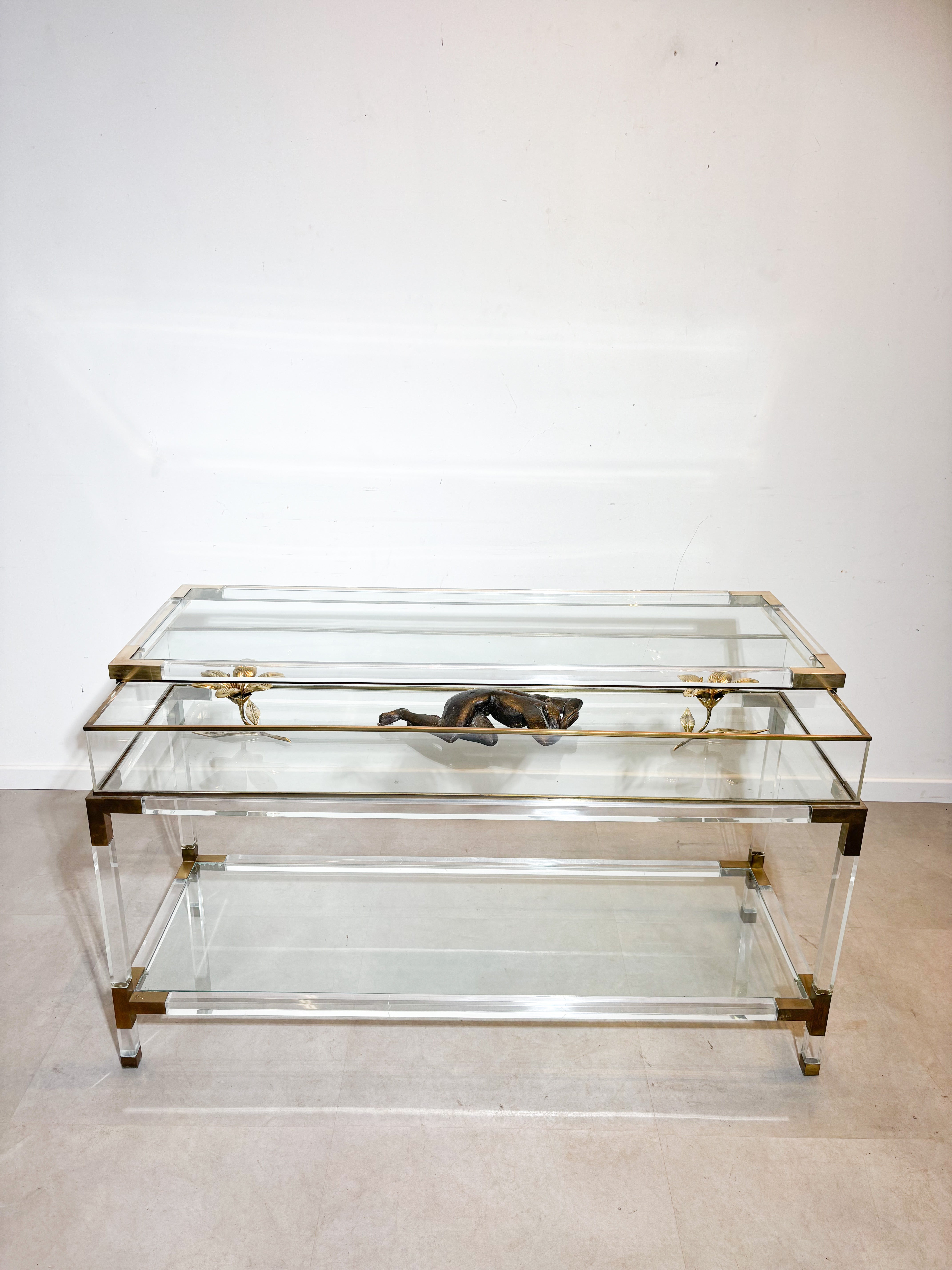 1970’s Lucite Sliding Display Cabinet