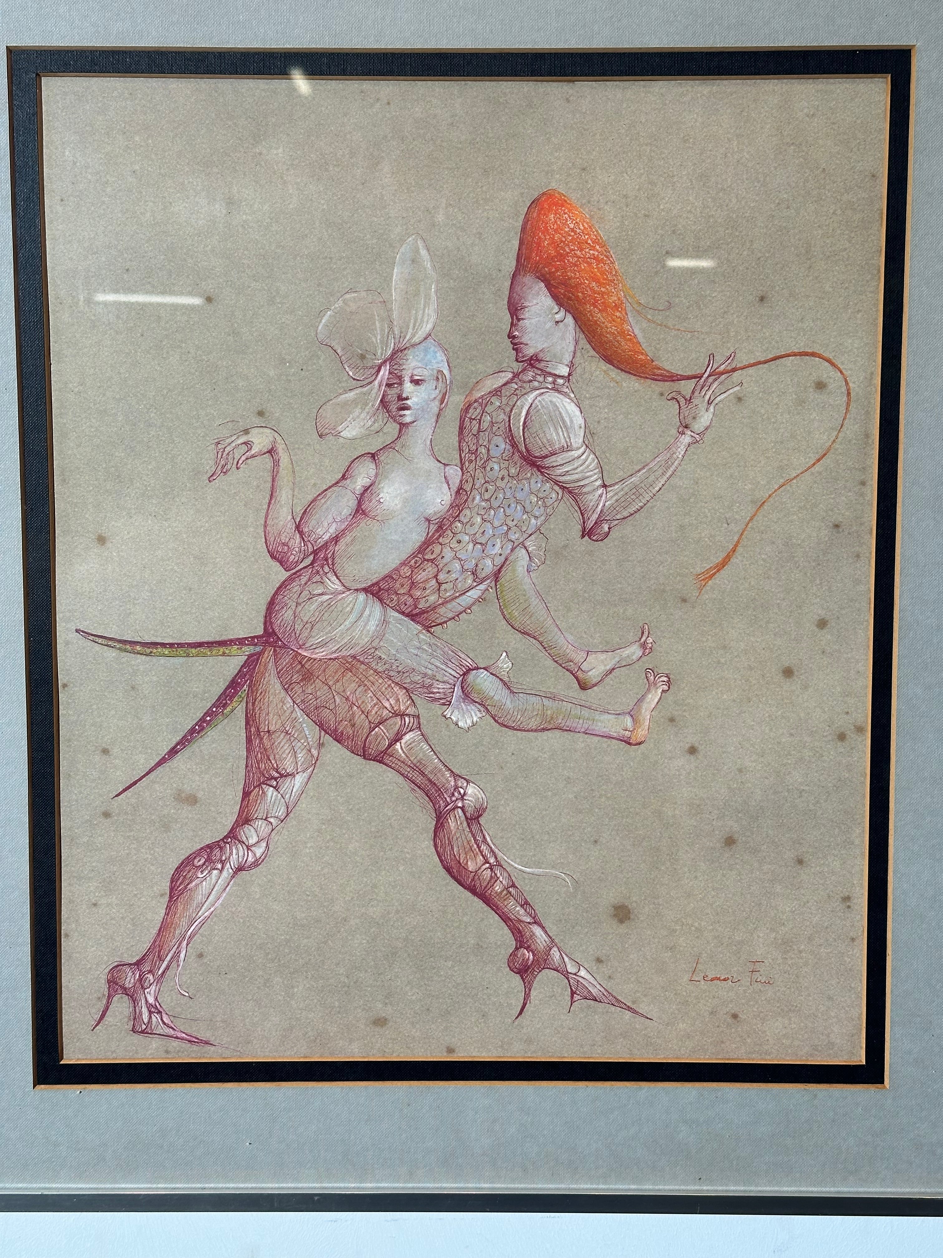 Leonor Fini – Lithographie surréaliste à deux figures