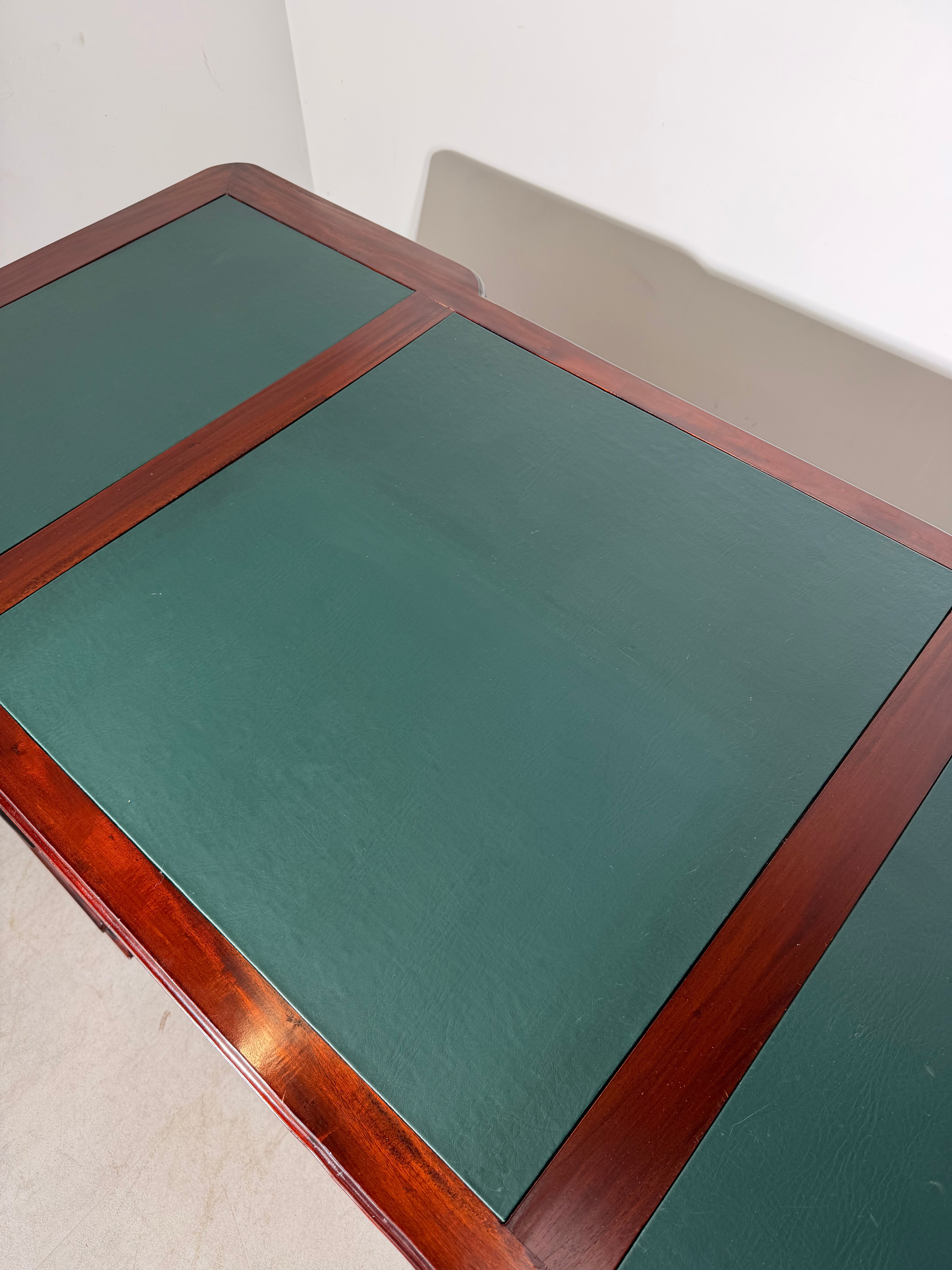 Large Double-Sided Mahogany Partner’s Desk