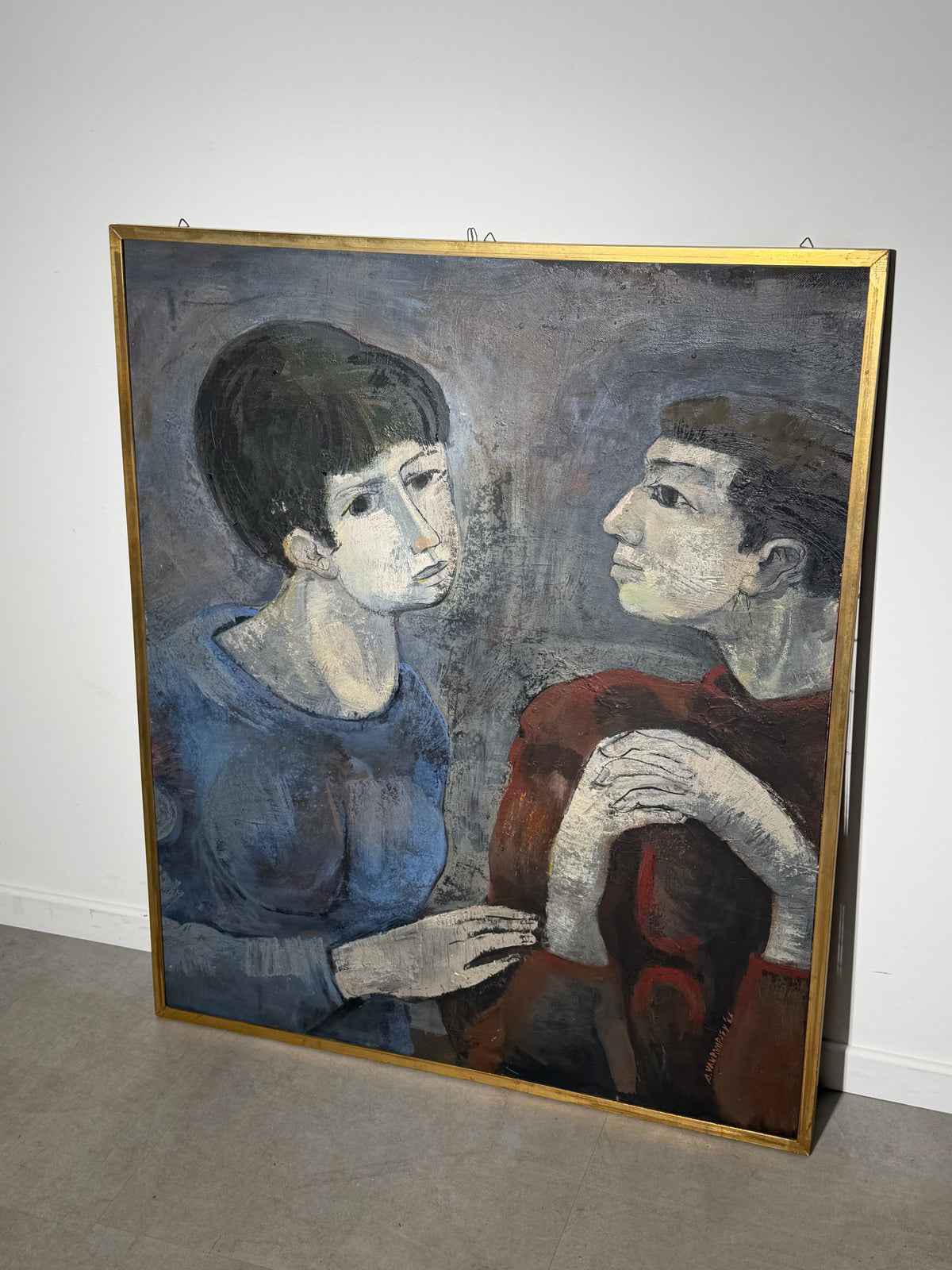 Armand Van Rompaey Large Figurative Painting, Belgian Modernism