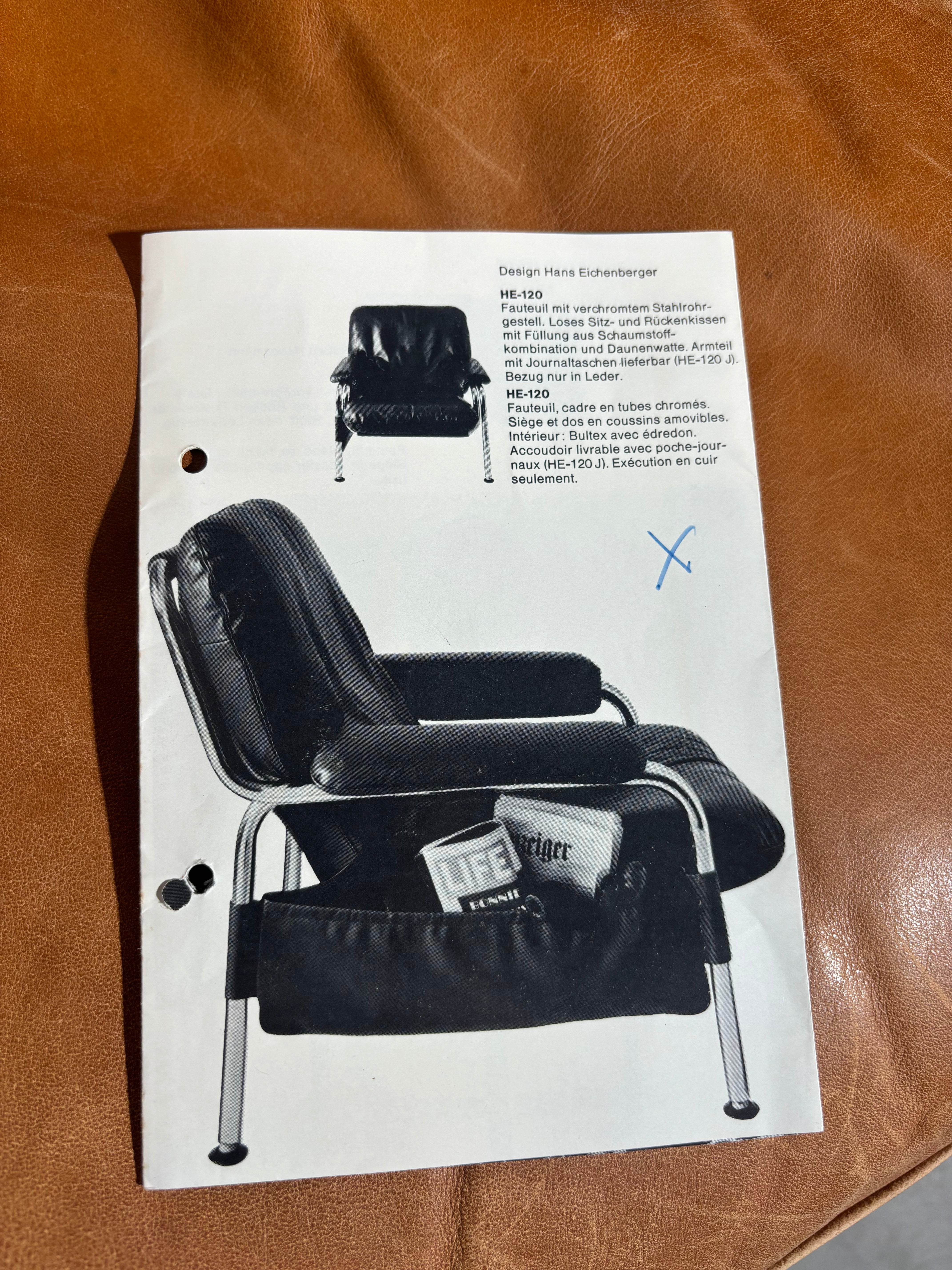 Desede HE 120 Fauteuil design by Hans Eichenberger