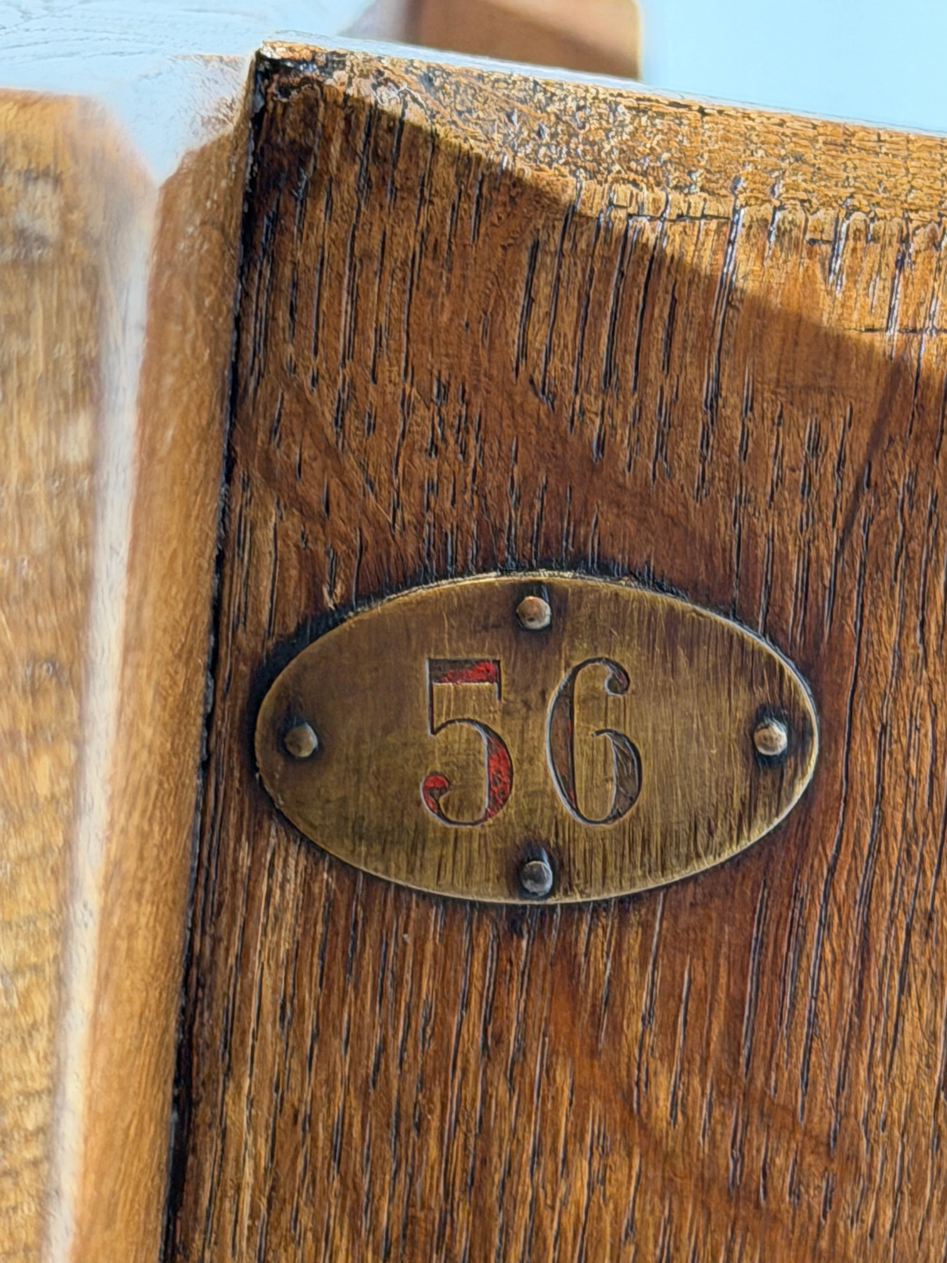 Antique 19th Century Church Bench – Solid Oak