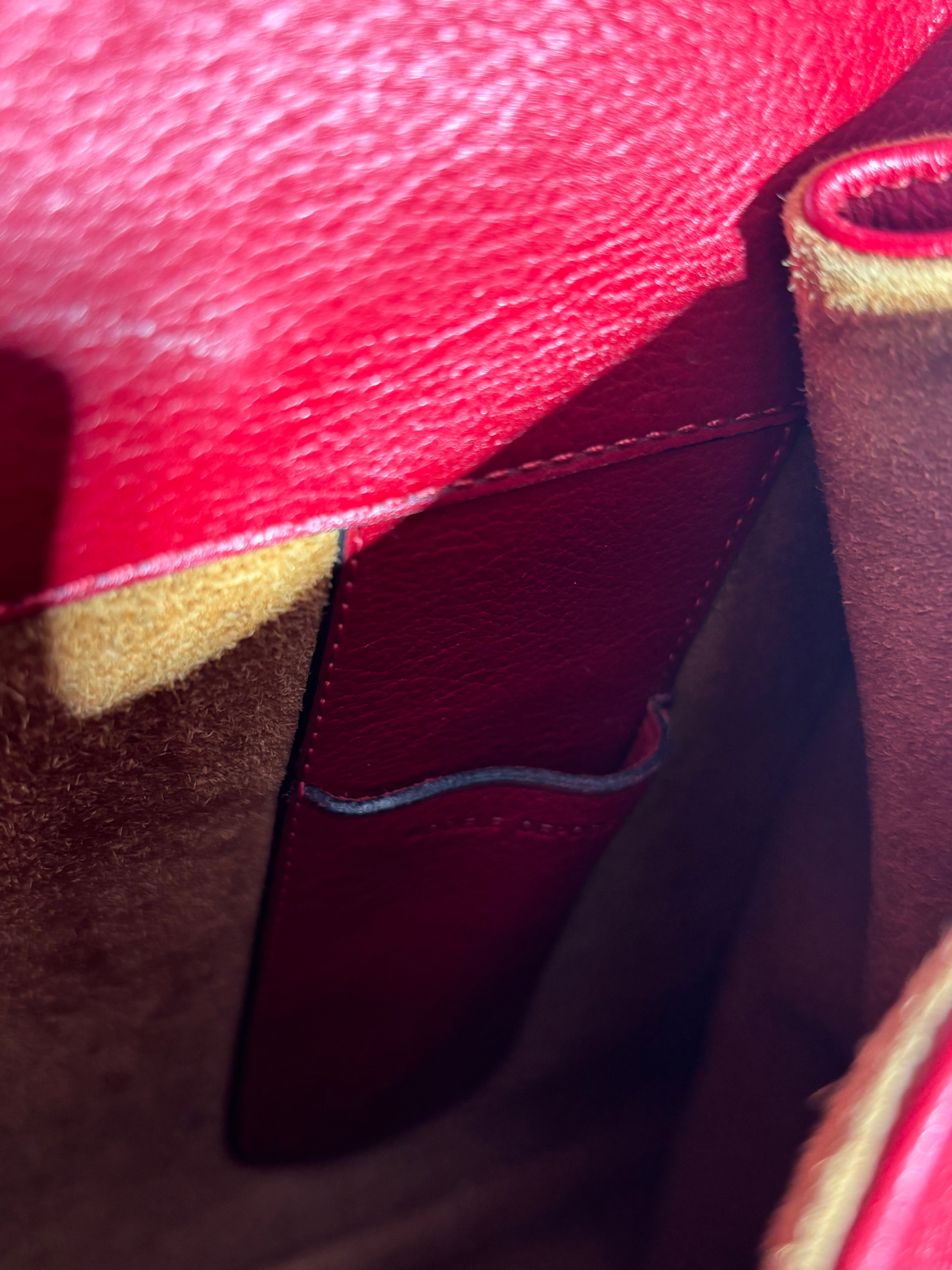 Delvaux red leather shoulder Bag