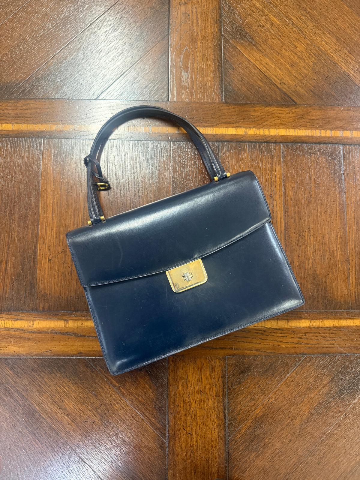 Delvaux Vintage Navy Blue