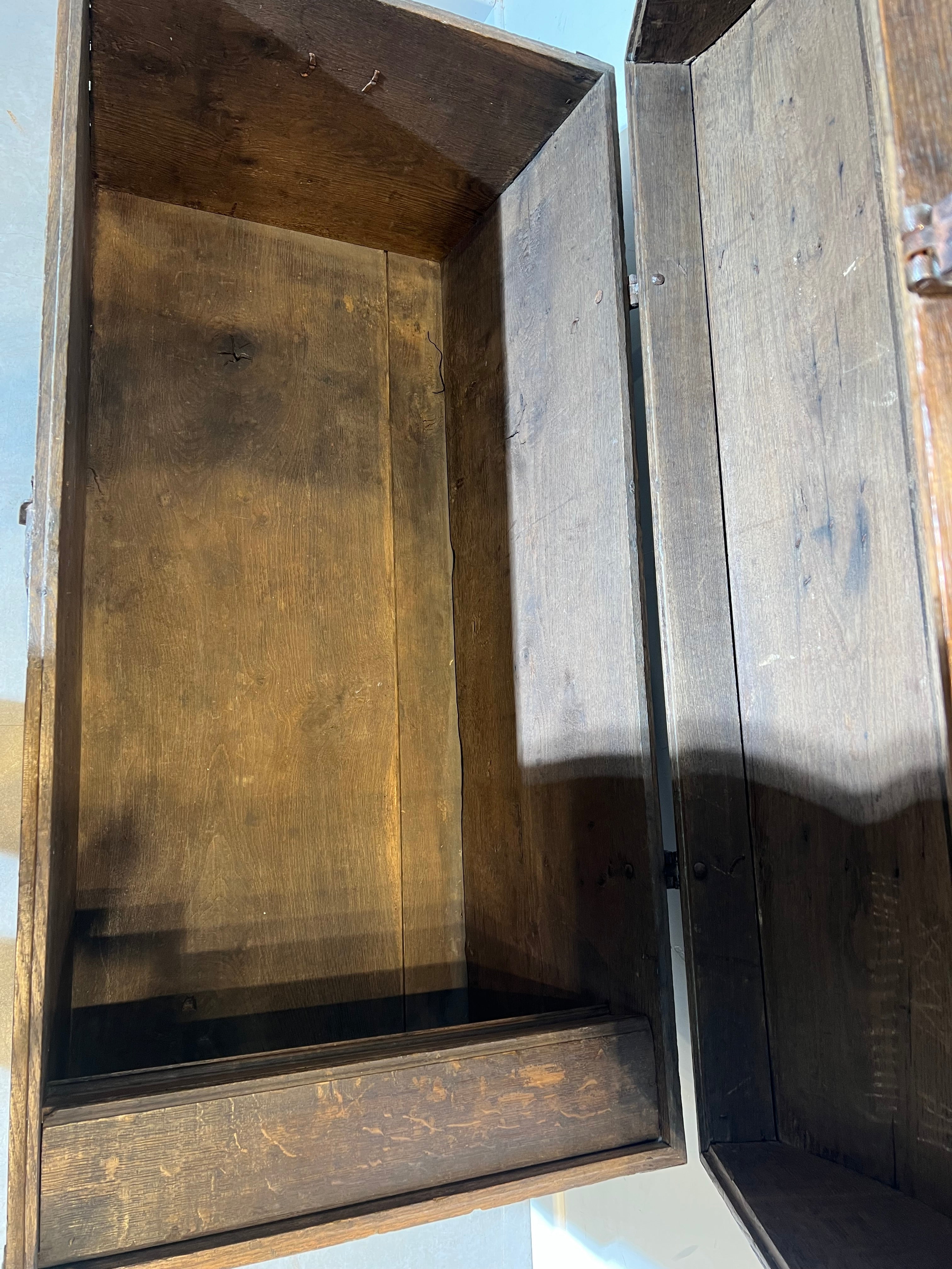 18th Century Antique Oak Dome Trunk