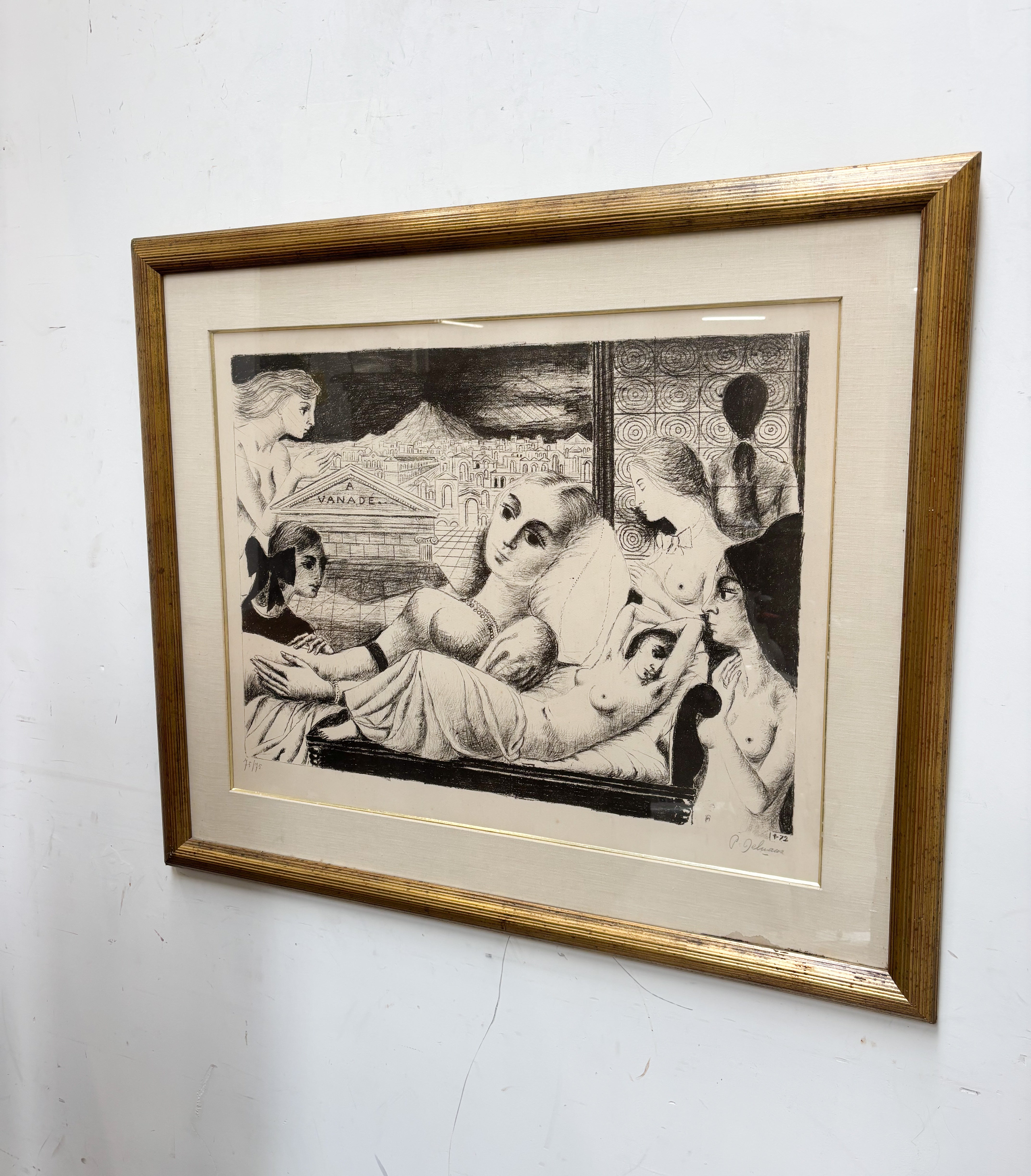 Lithographie originale de Paul Delvaux – « Une vanade » (75/75)