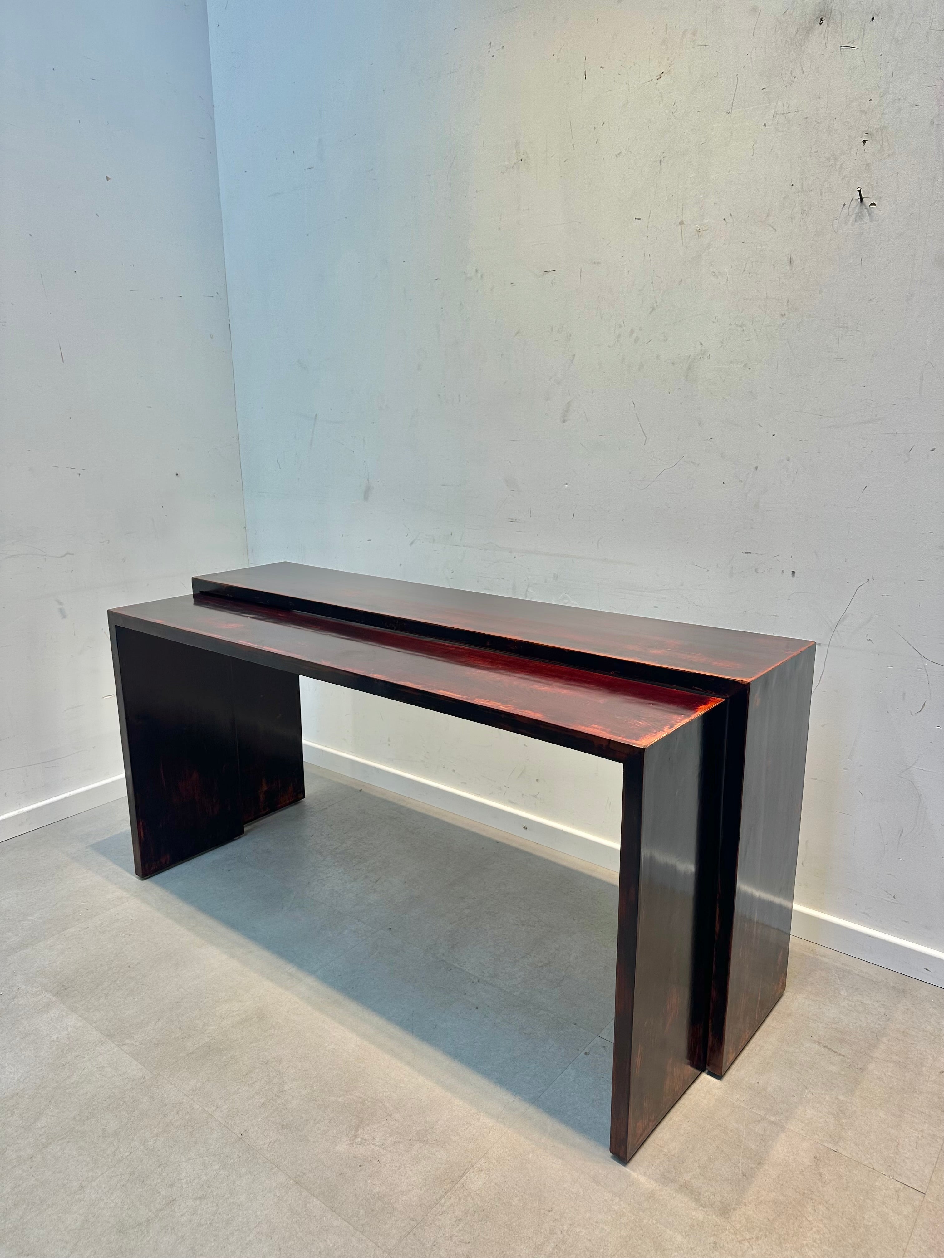 2 Wooden Console Tables