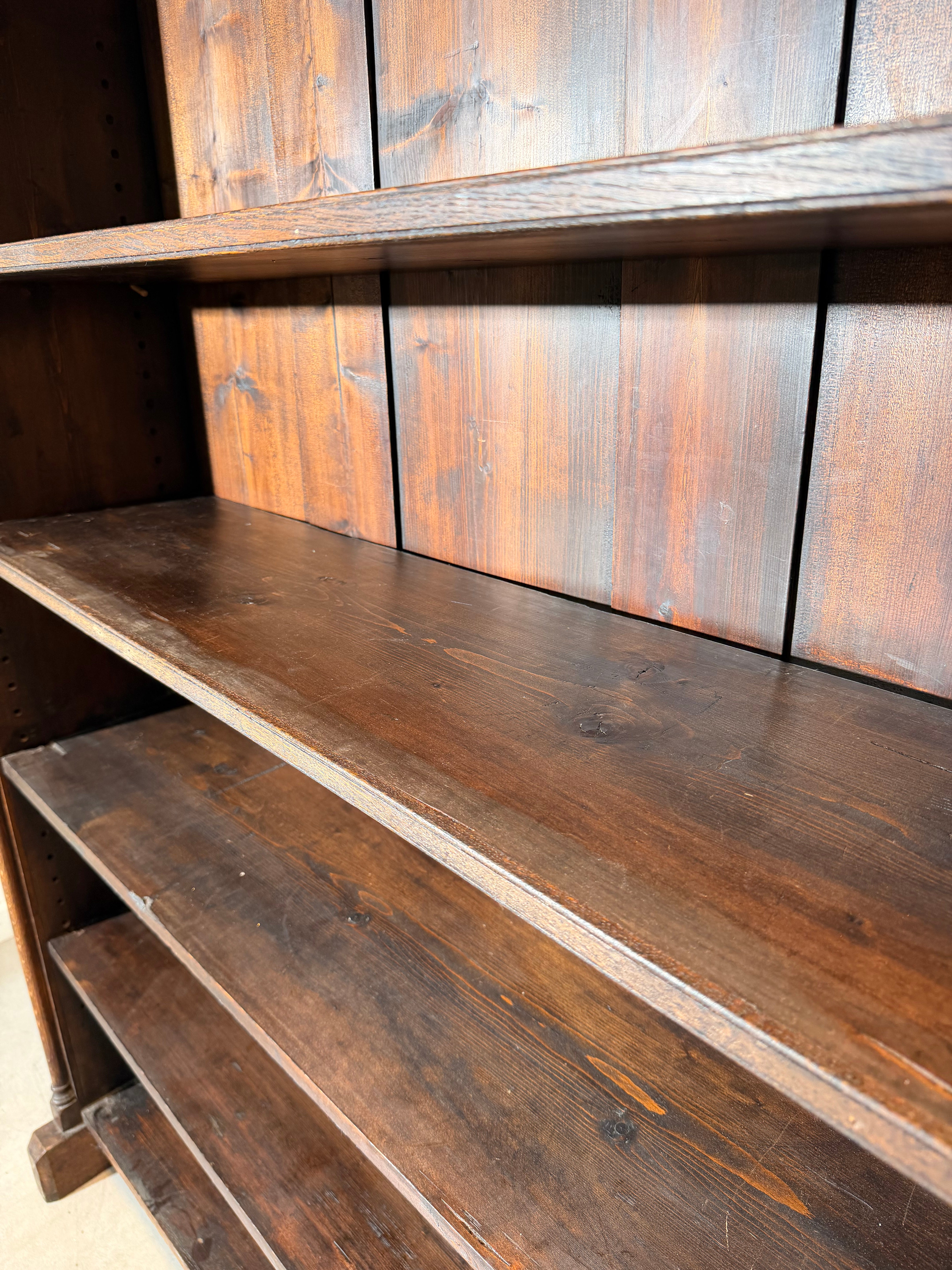 Antique Solid Wood Open Bookcase