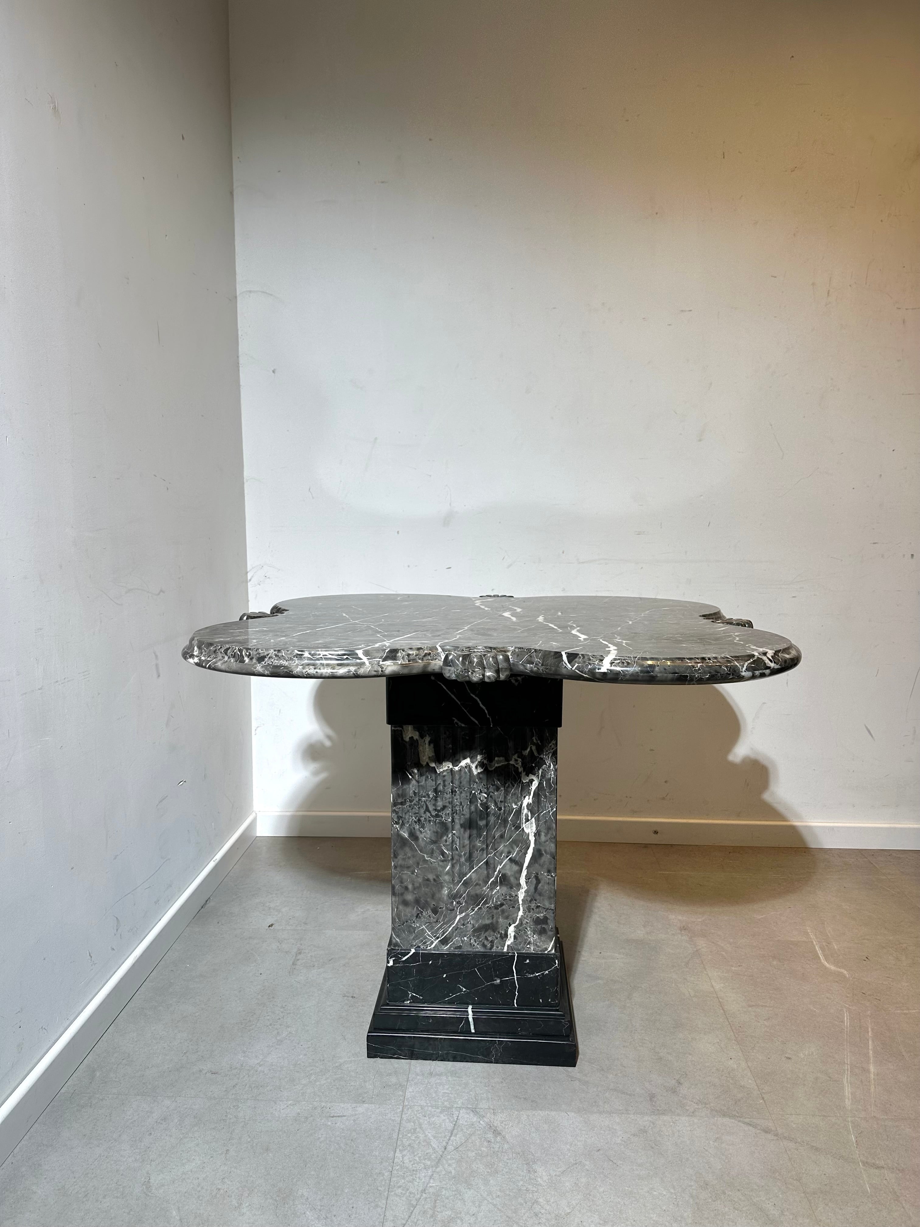 Vintage Black Marble Center Table