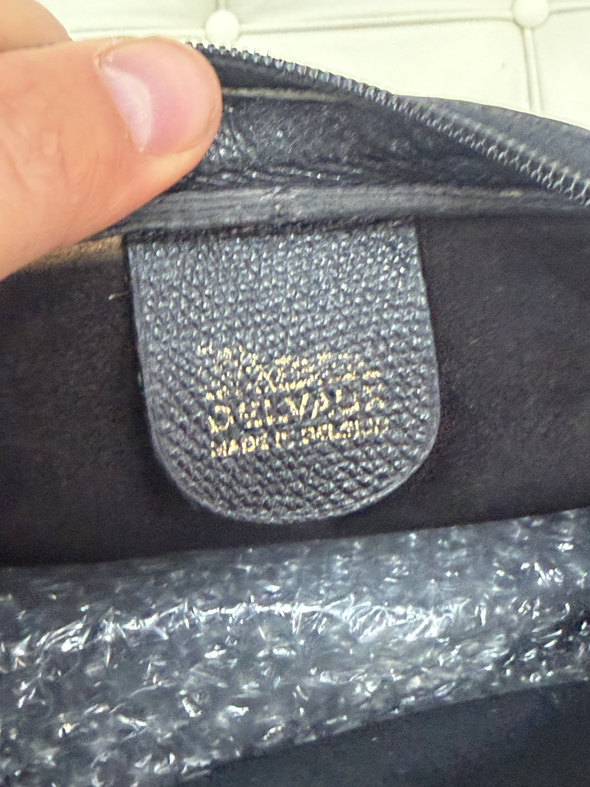 Vintage Delvaux Navy Blue Crossbody Bag
