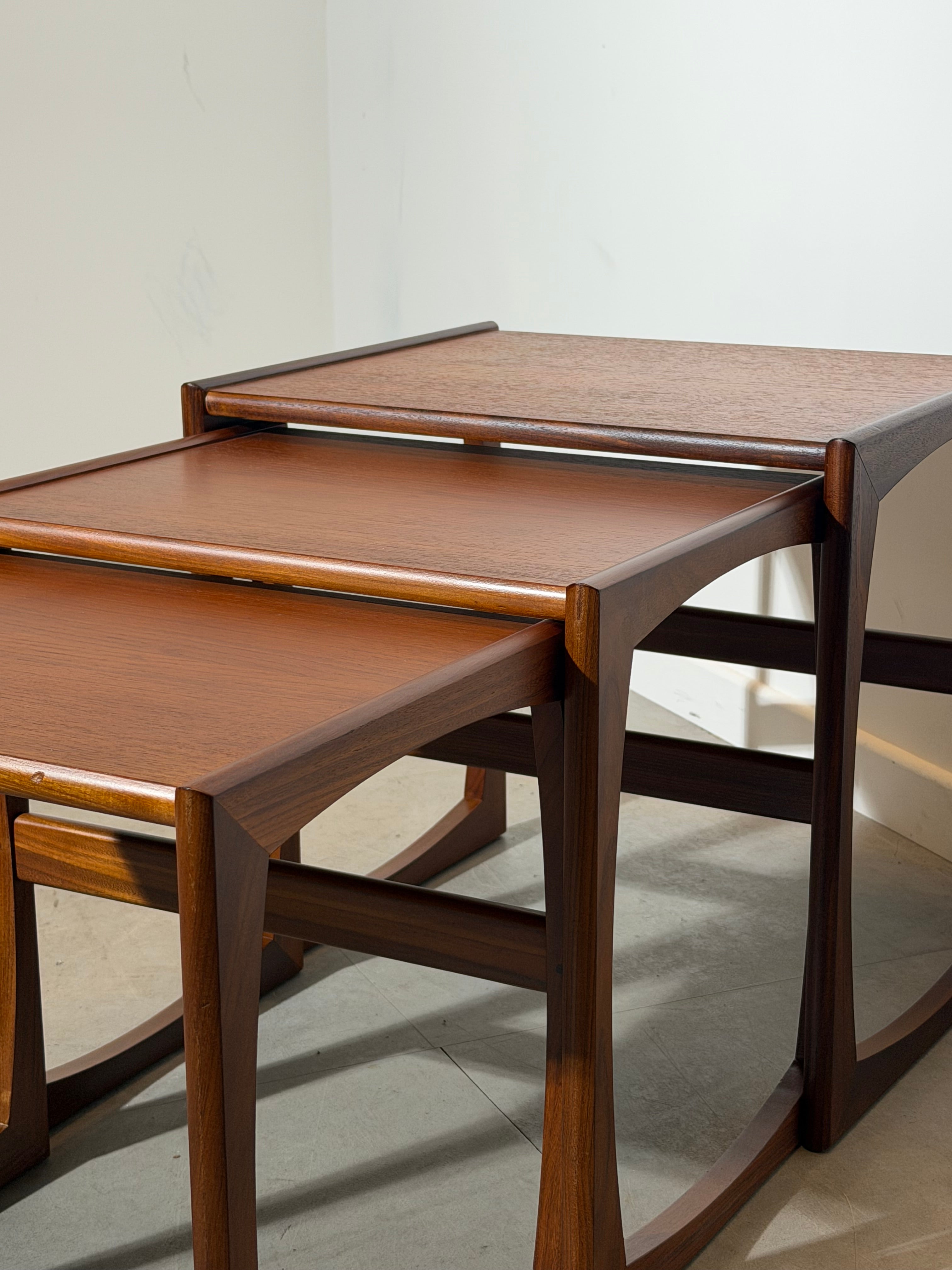 G-Plan Quadrille Nest of Tables in Teak – Set of Three