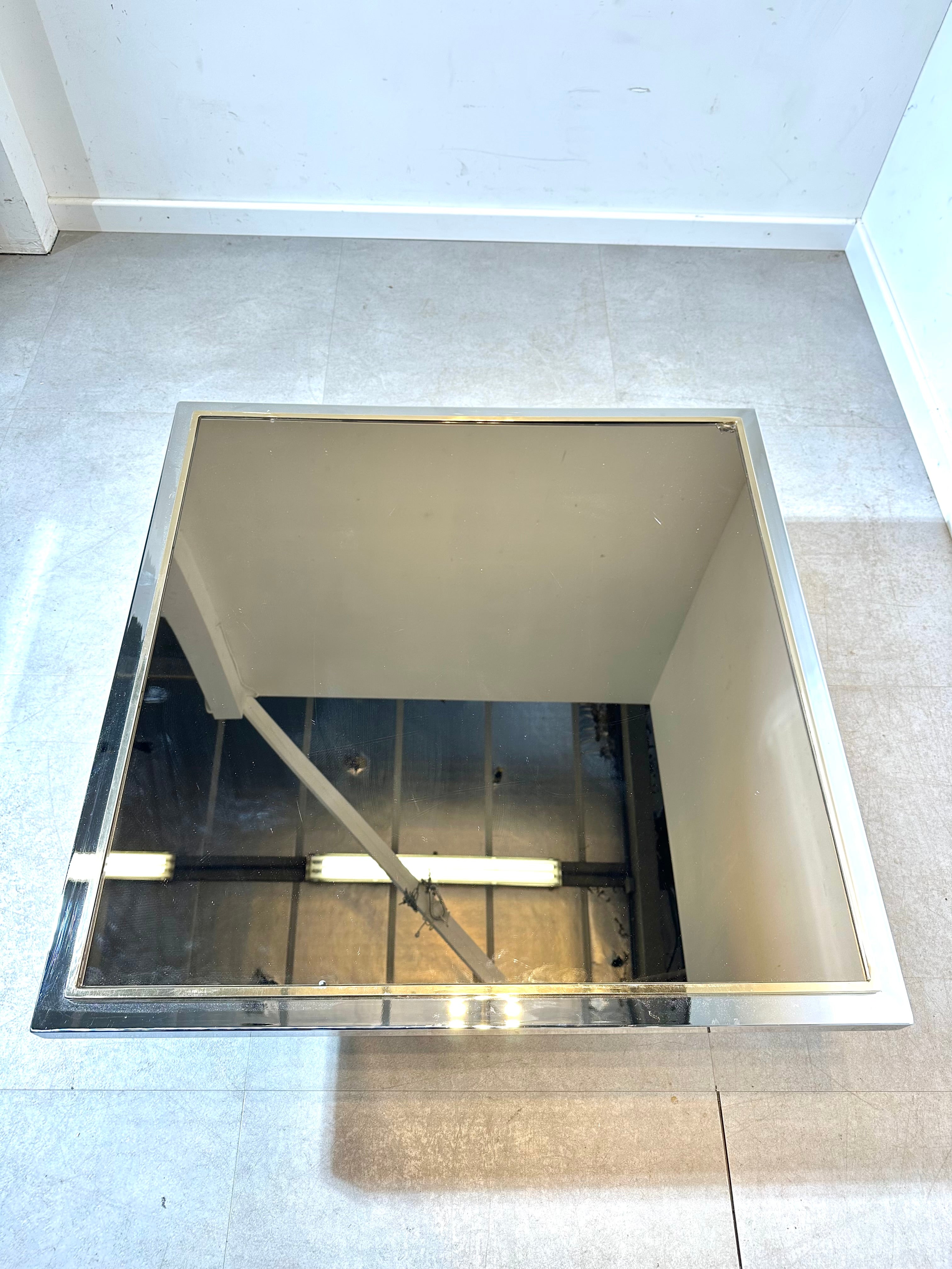 Chrome & Smoked Coffee Table