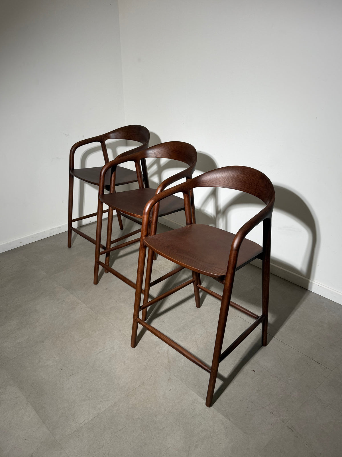 “Kobe” Bar Chair – Walnut Finish