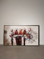 Jochem de Graaf – “Mensen” – Original Mixed Media Painting